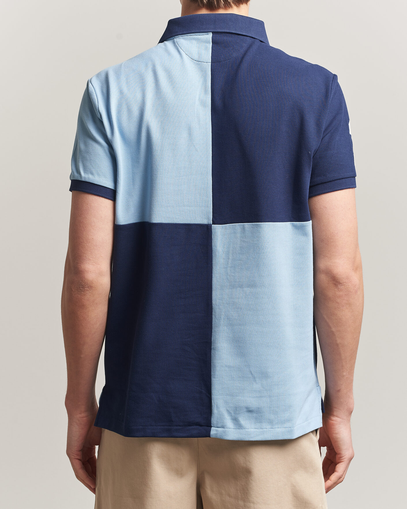 Hombres | Polos | Polo Ralph Lauren | Custom Slim Rugby Block Polo NPT Navy/Powder Blue