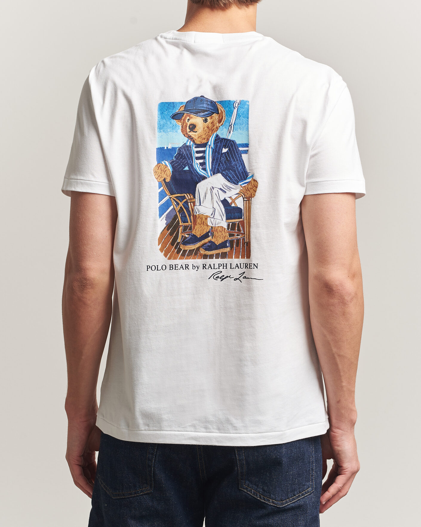 Hombres | Camisetas | Polo Ralph Lauren | Backprint Pocket Tee Newport Bear/White