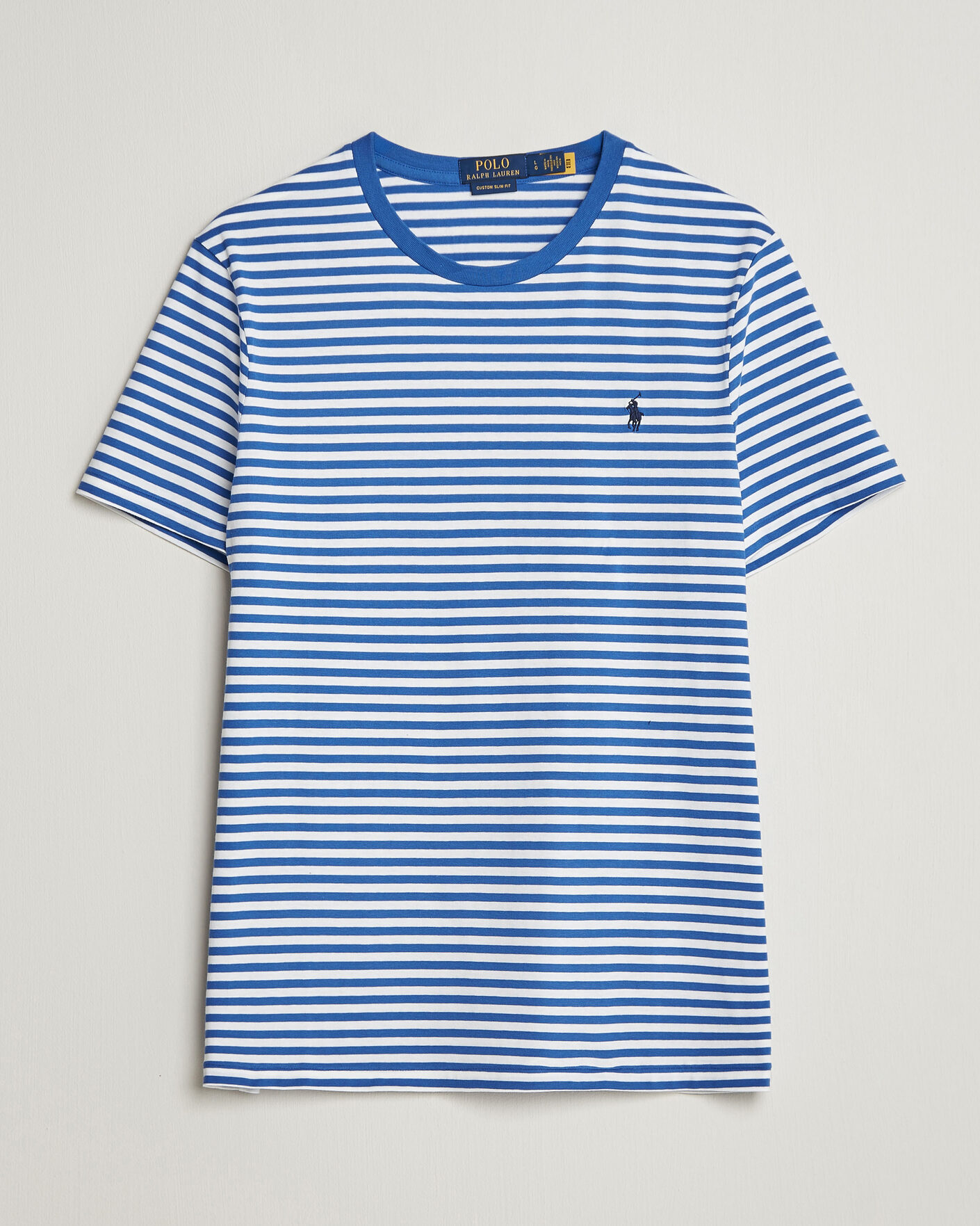 Hombres | Camisetas | Polo Ralph Lauren | Crew Neck Striped T-shirt New Iris Blue/White