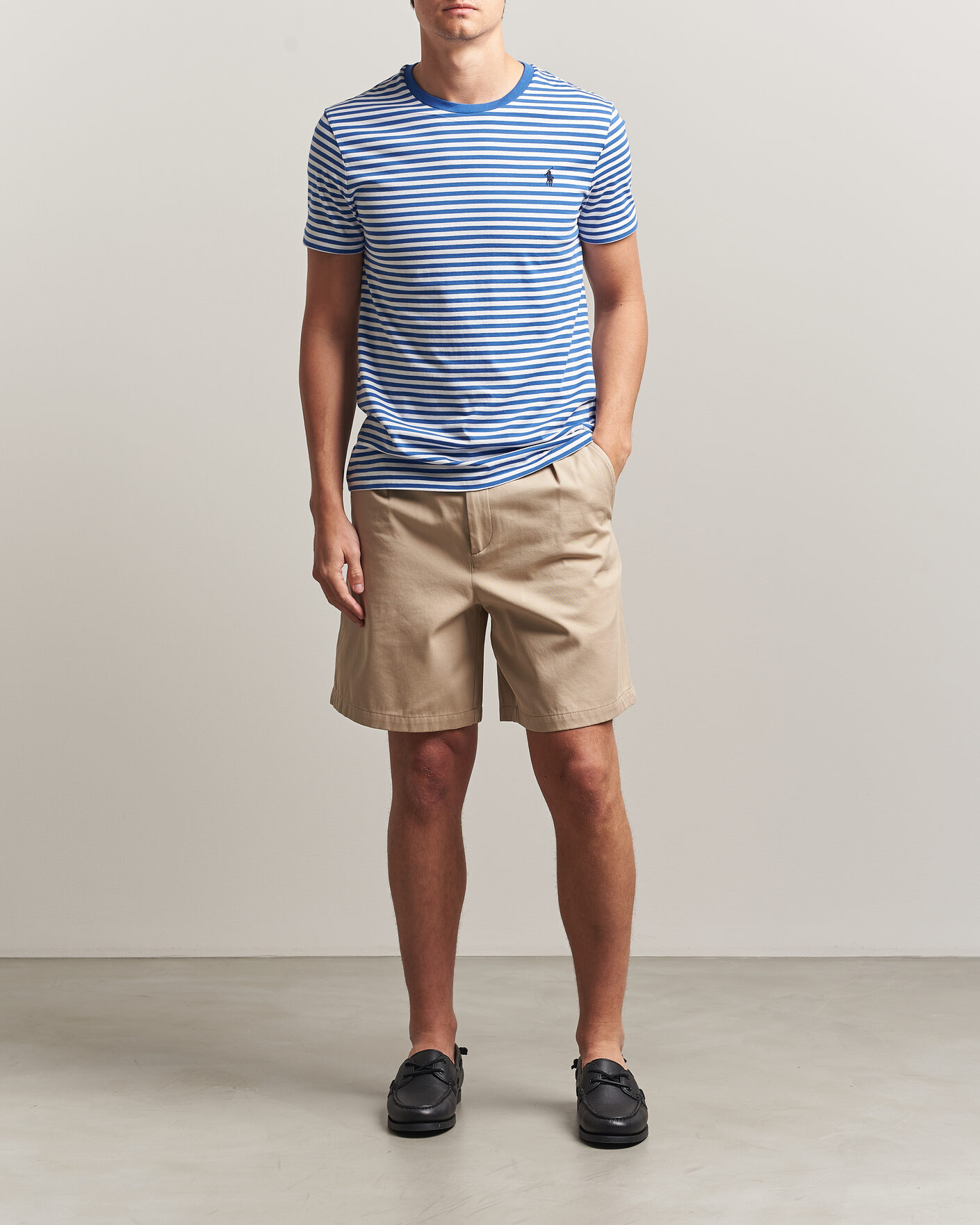Hombres | Camisetas | Polo Ralph Lauren | Crew Neck Striped T-shirt New Iris Blue/White