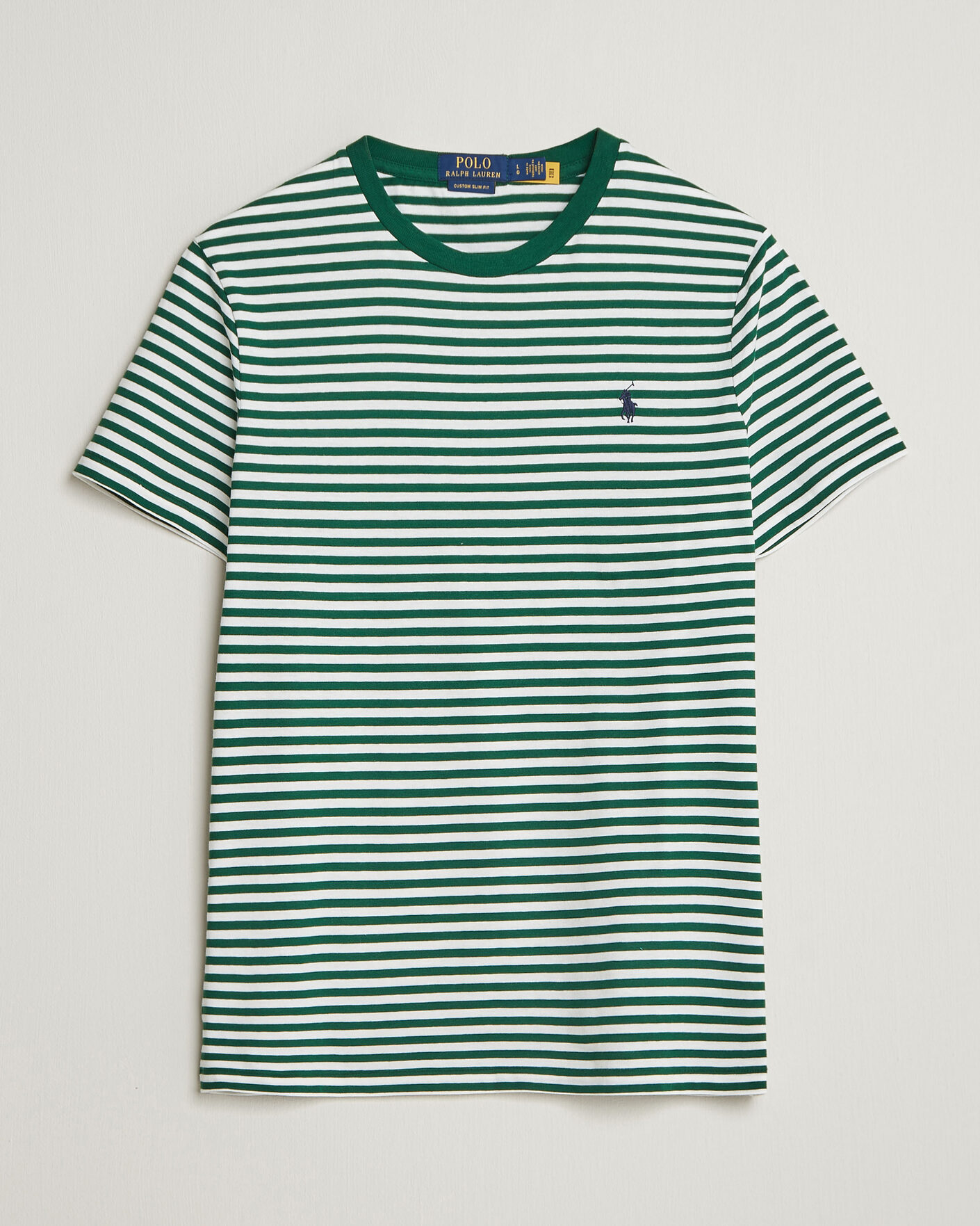 Hombres | Camisetas | Polo Ralph Lauren | Crew Neck Striped T-shirt New Forest/White