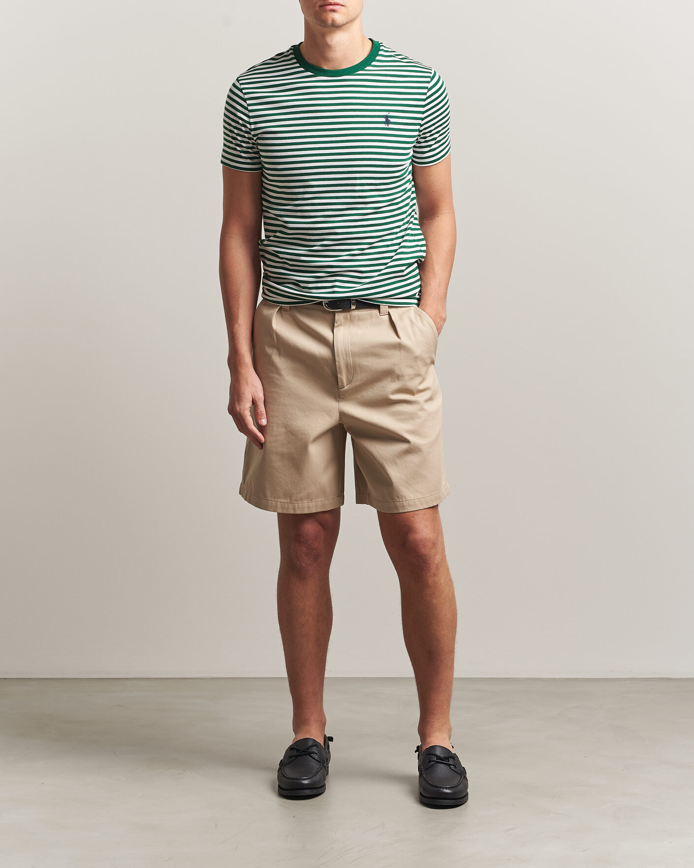 Hombres | Camisetas | Polo Ralph Lauren | Crew Neck Striped T-shirt New Forest/White
