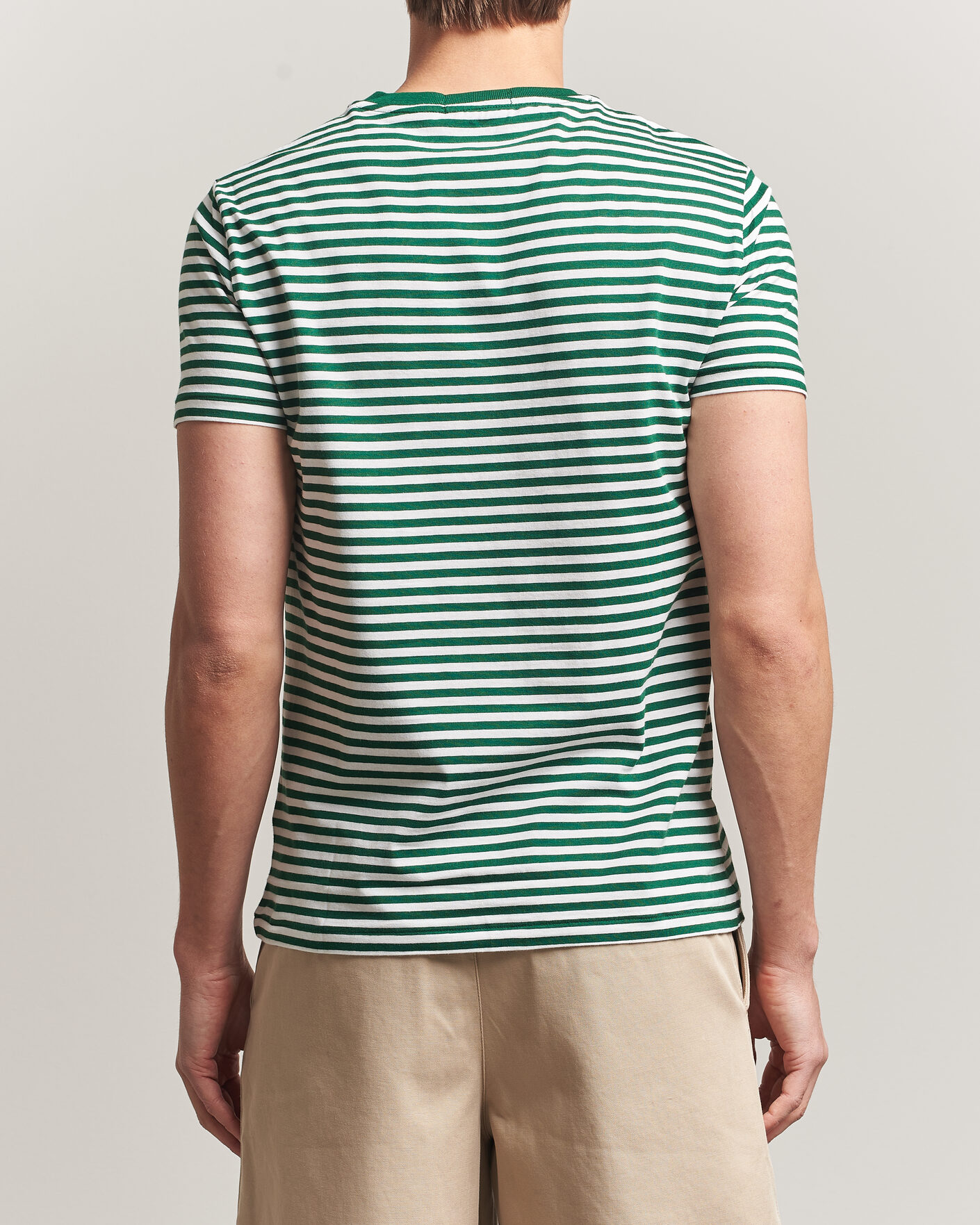 Hombres | Camisetas | Polo Ralph Lauren | Crew Neck Striped T-shirt New Forest/White