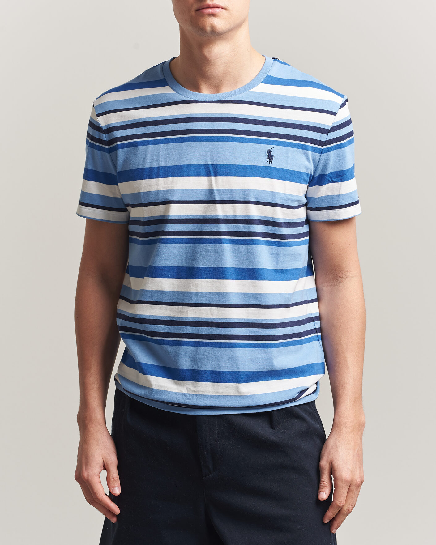 Hombres | Camisetas | Polo Ralph Lauren | Crew Neck Striped T-shirt Bristol Blue Multi