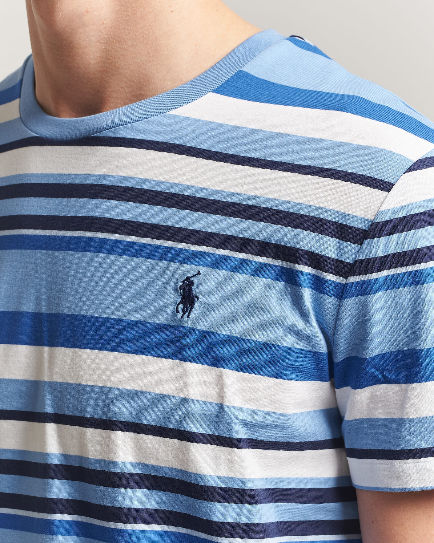 Hombres | Camisetas | Polo Ralph Lauren | Crew Neck Striped T-shirt Bristol Blue Multi