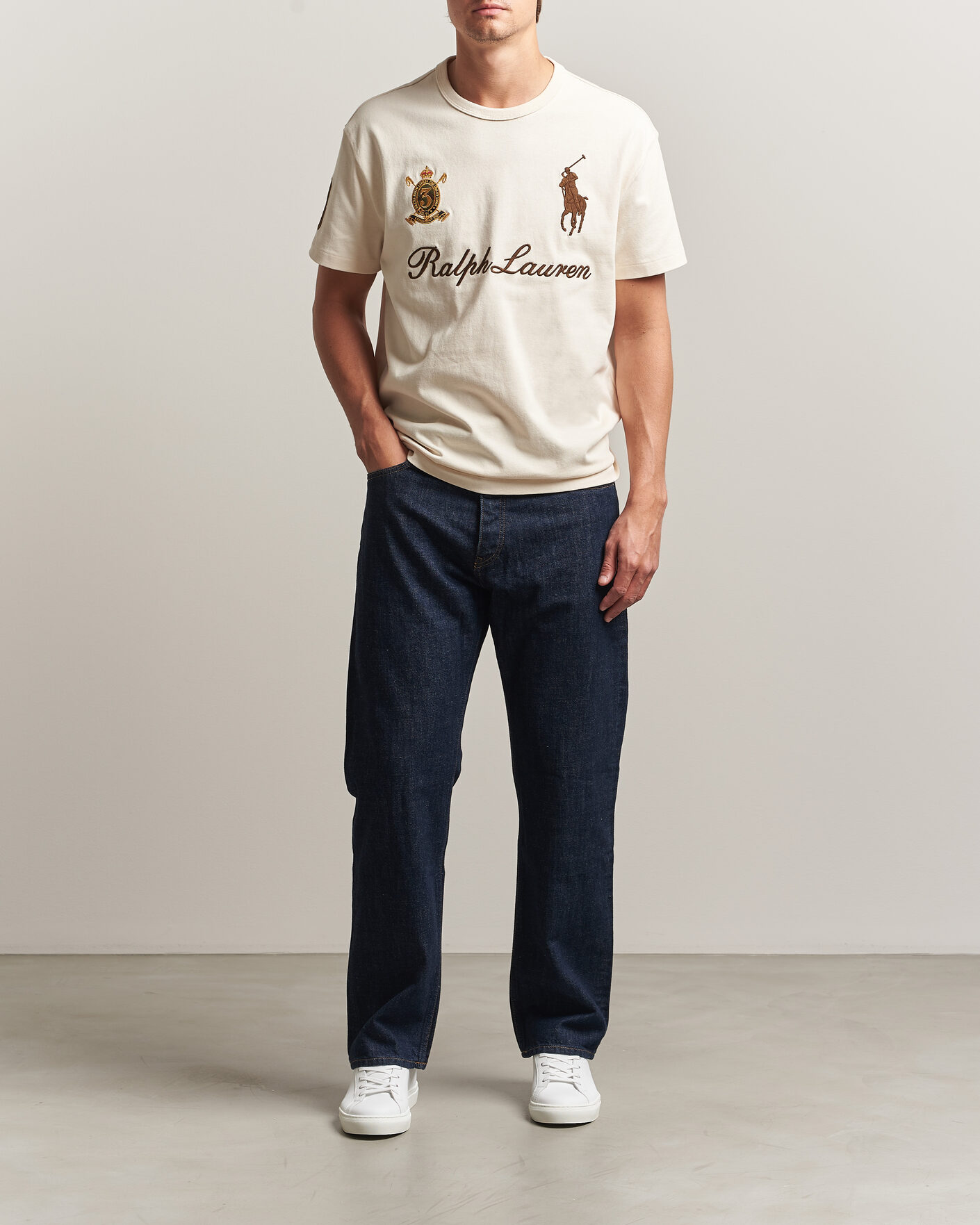 Hombres | Camisetas | Polo Ralph Lauren | Classic Fit Team T-shirt Guide Cream