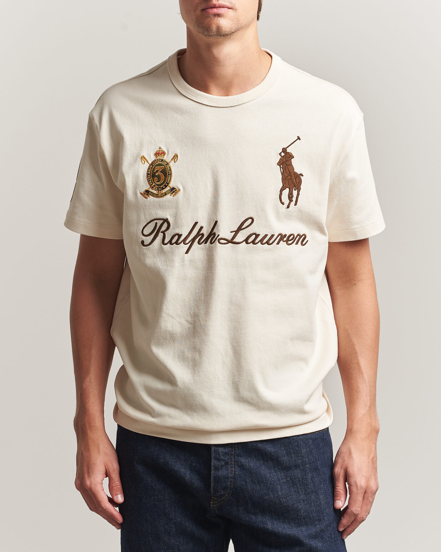 Hombres | Camisetas | Polo Ralph Lauren | Classic Fit Team T-shirt Guide Cream