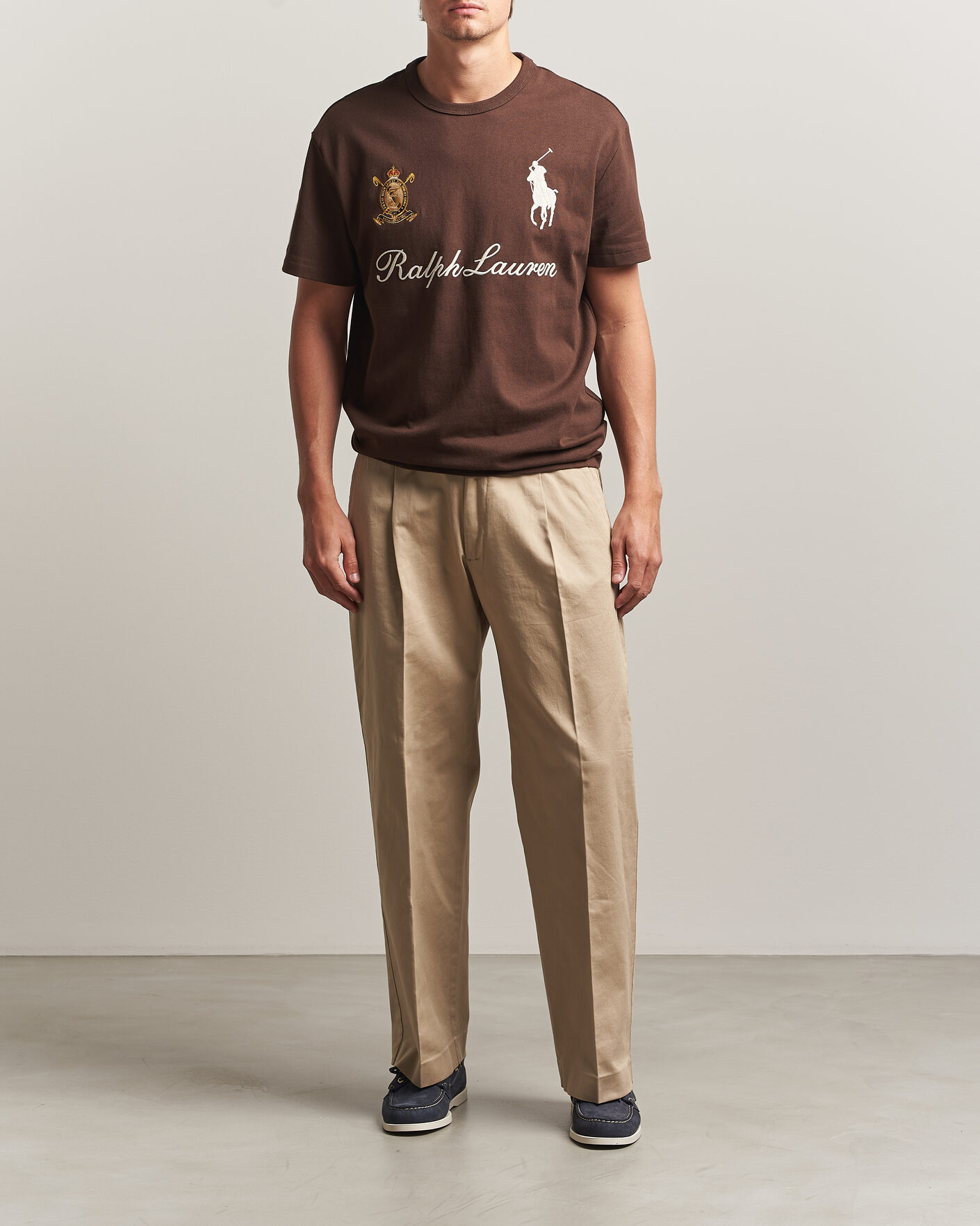 Hombres | Camisetas | Polo Ralph Lauren | Classic Fit Team T-shirt Nutmeg Brown
