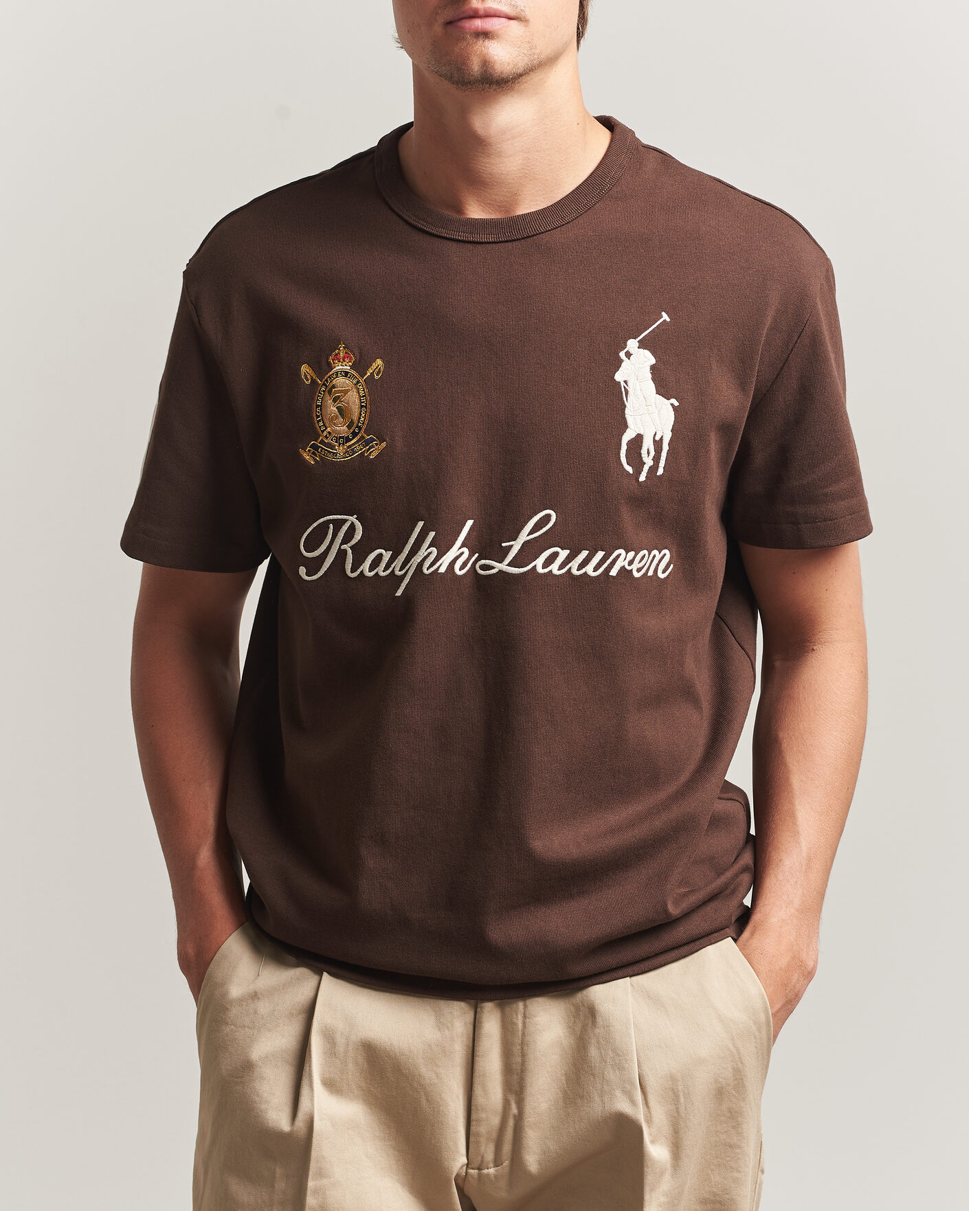 Hombres | Camisetas | Polo Ralph Lauren | Classic Fit Team T-shirt Nutmeg Brown
