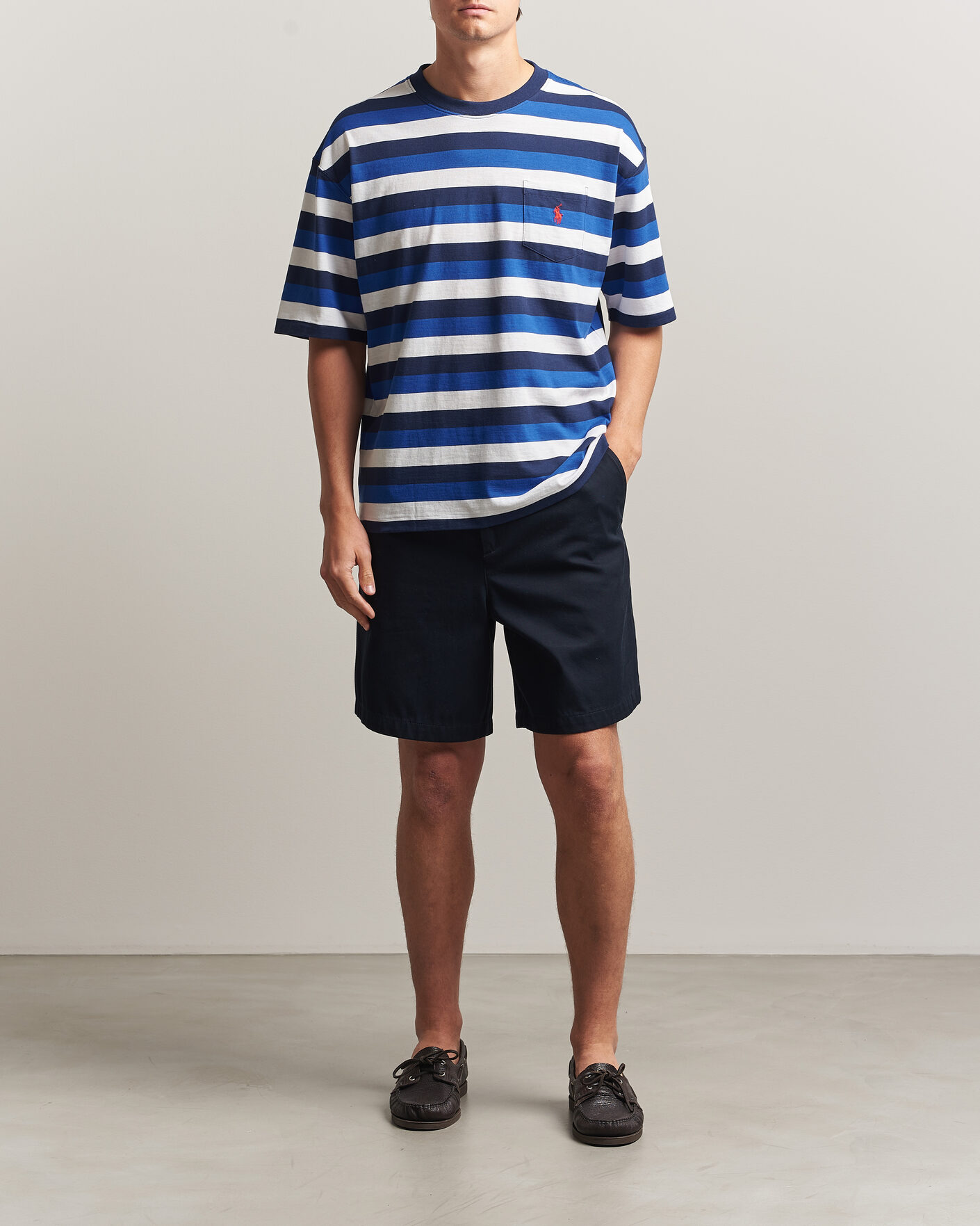 Hombres | Camisetas | Polo Ralph Lauren | Striped Pocket Tee Newport Navy Multi