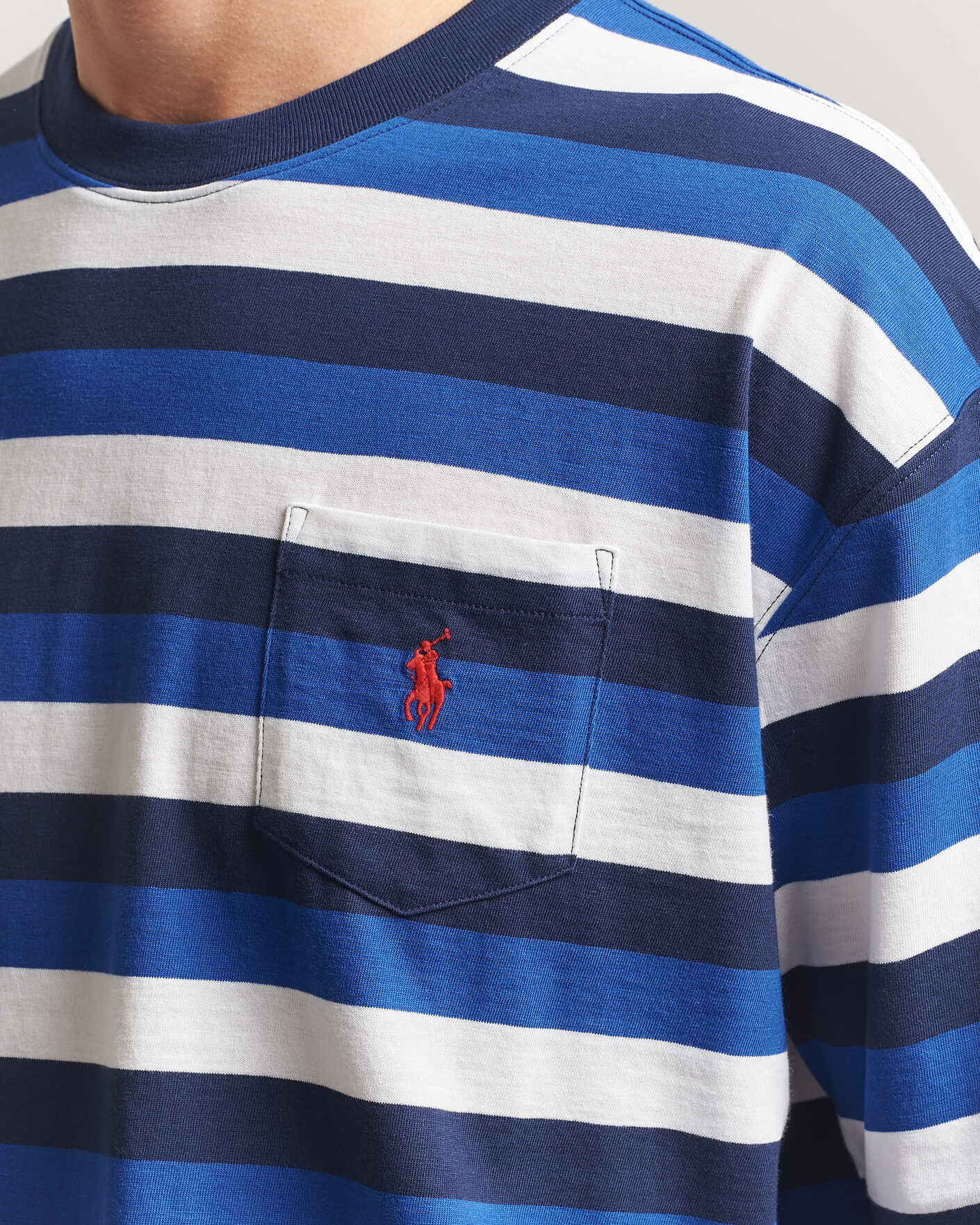 Hombres | Camisetas | Polo Ralph Lauren | Striped Pocket Tee Newport Navy Multi