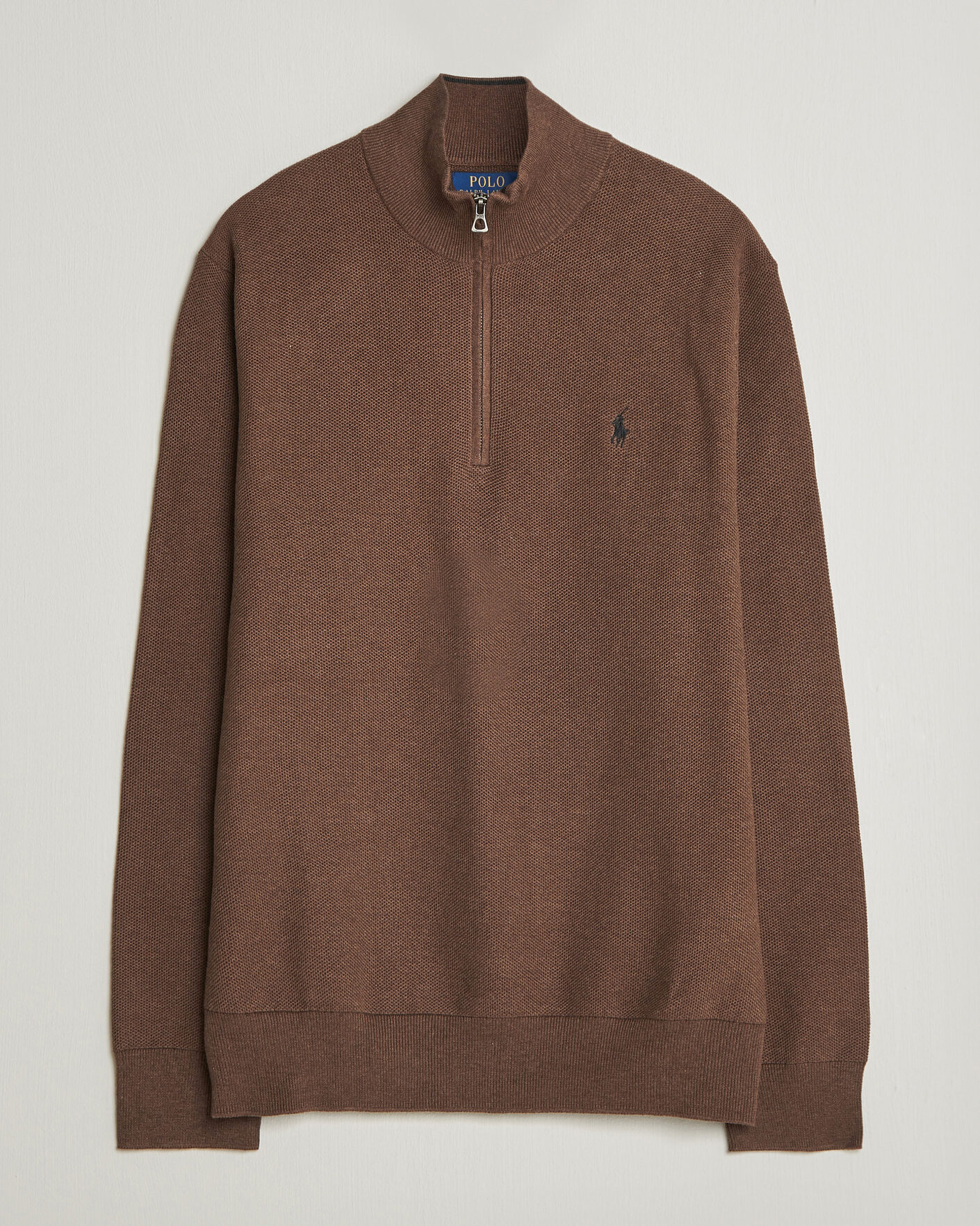 Hombres | Jerséis y prendas de punto | Polo Ralph Lauren | Textued Half-Zip Nutmeg Brown Heather
