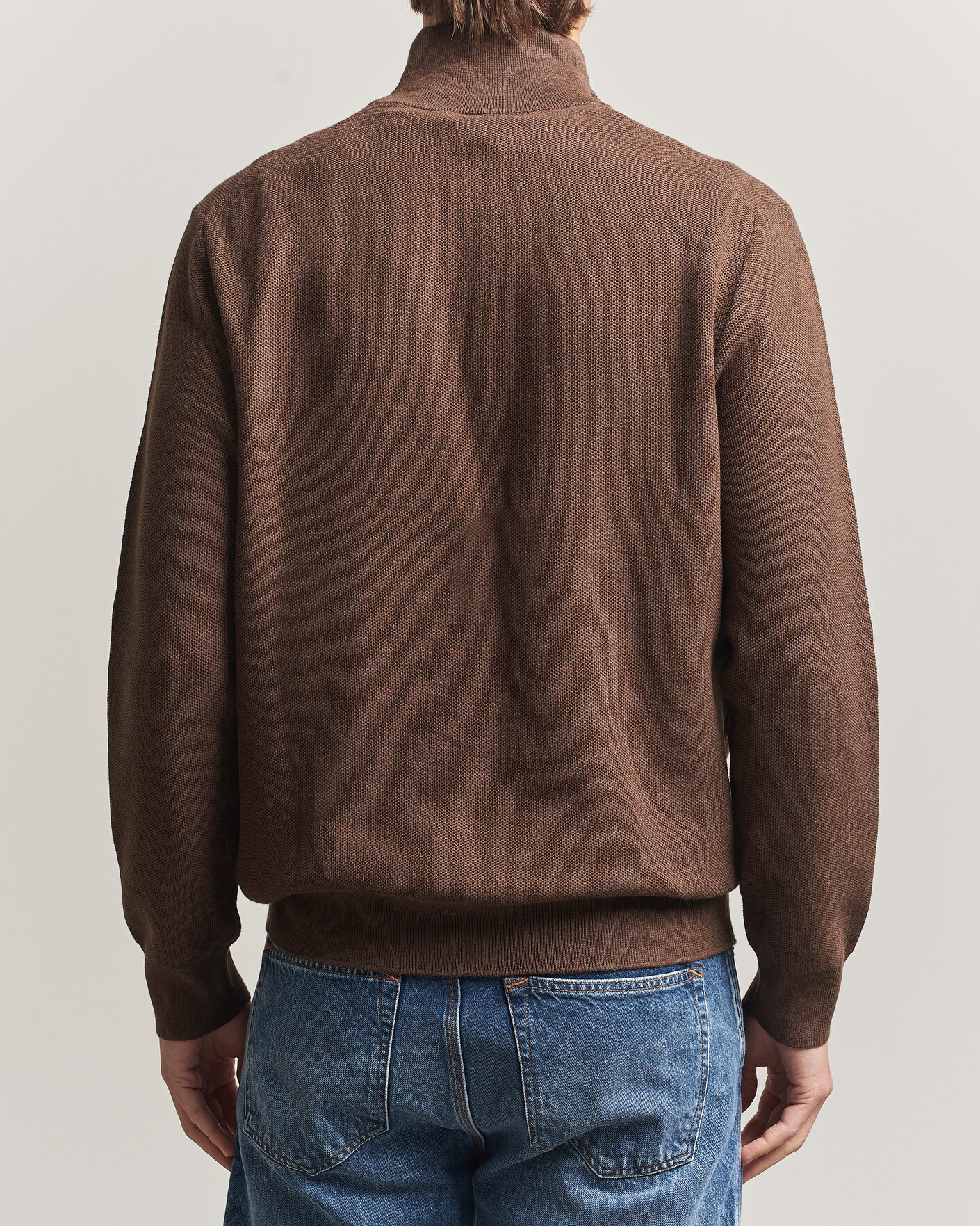 Hombres | Jerséis y prendas de punto | Polo Ralph Lauren | Textued Half-Zip Nutmeg Brown Heather