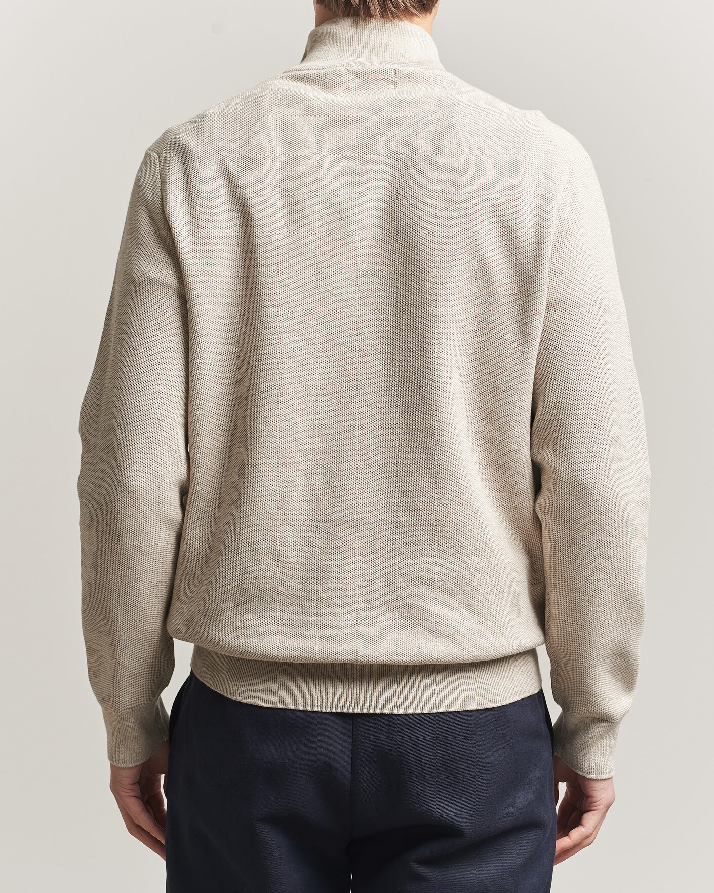 Hombres | Jerséis y prendas de punto | Polo Ralph Lauren | Textued Half-Zip Light Walnut Brown Heather