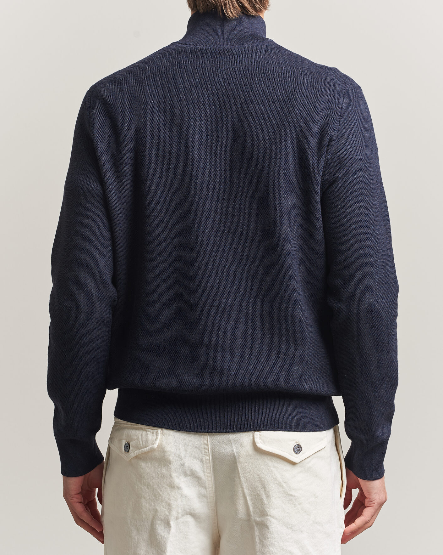 Hombres | Jerséis y prendas de punto | Polo Ralph Lauren | Textued Half-Zip Navy Heather