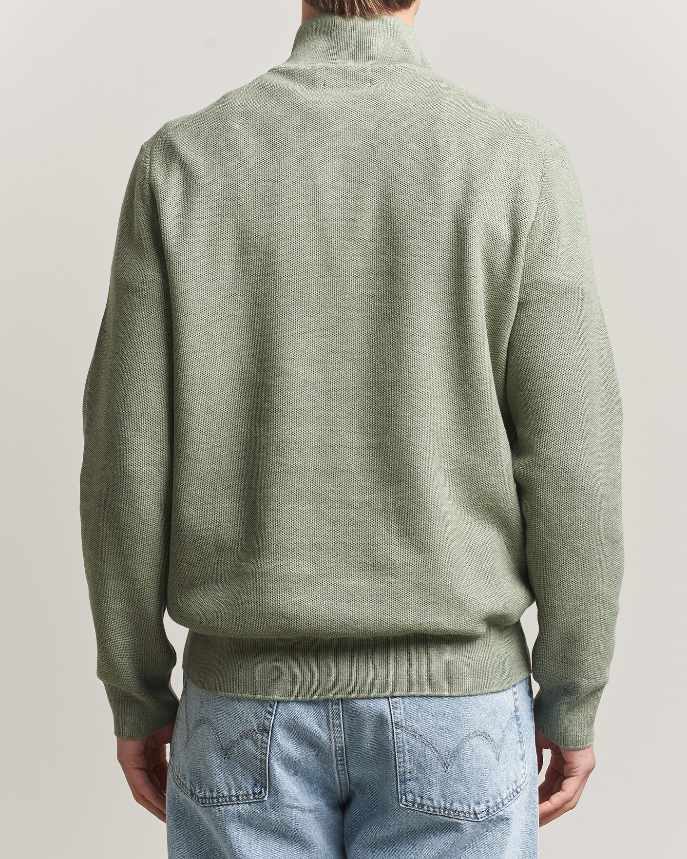 Hombres | Jerséis y prendas de punto | Polo Ralph Lauren | Textured Half-Zip Fern Green Heather