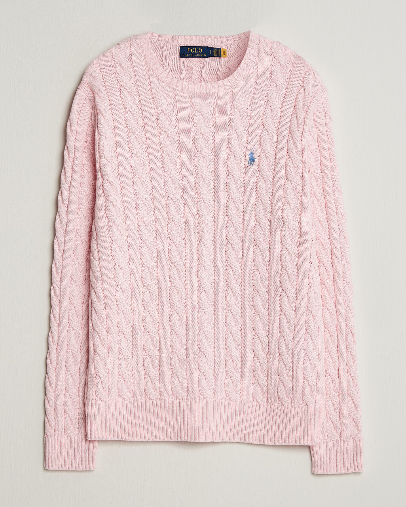 Hombres | Jerséis y prendas de punto | Polo Ralph Lauren | Cotton Cable Pullover Ballet Pink Heather