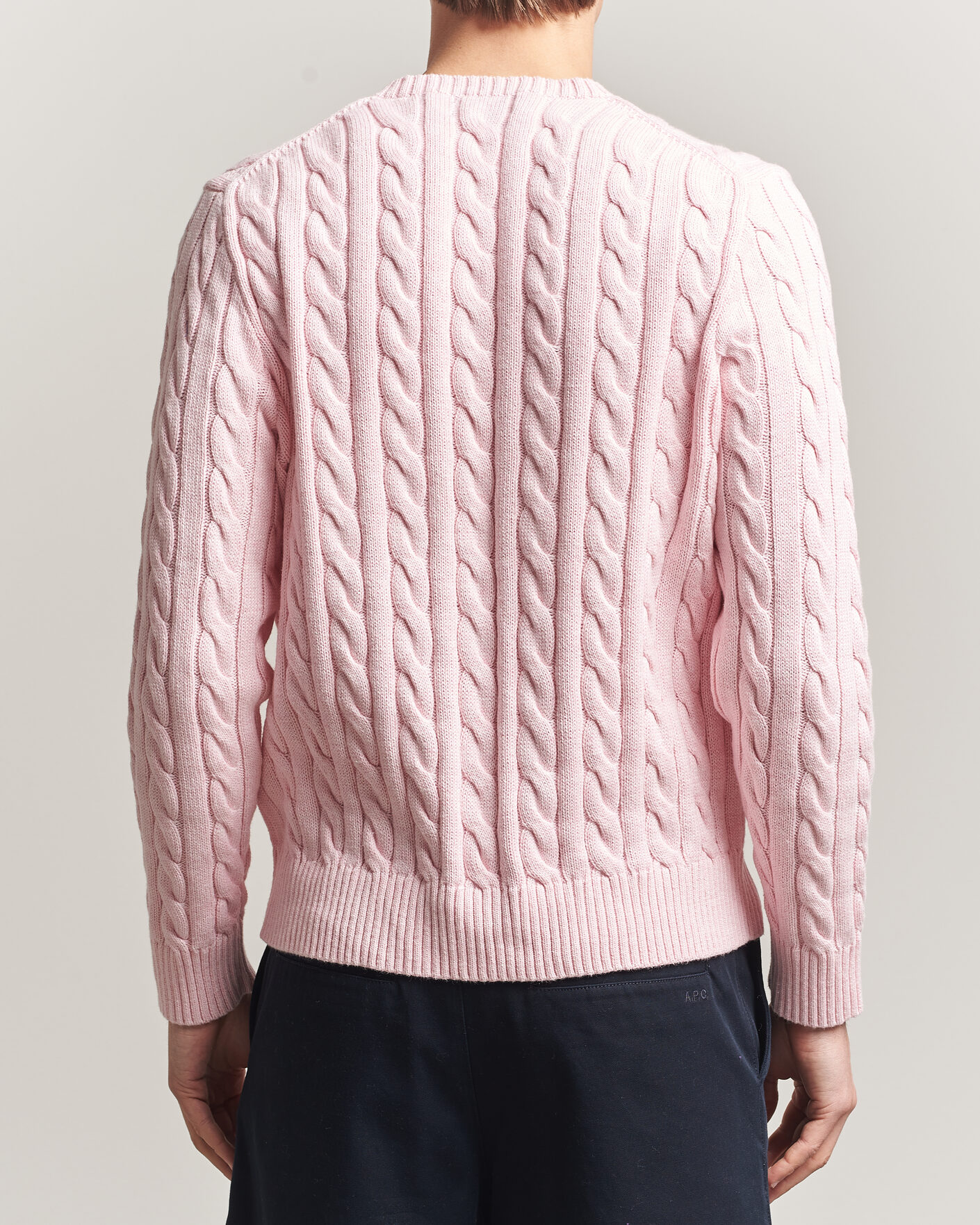 Hombres | Jerséis y prendas de punto | Polo Ralph Lauren | Cotton Cable Pullover Ballet Pink Heather