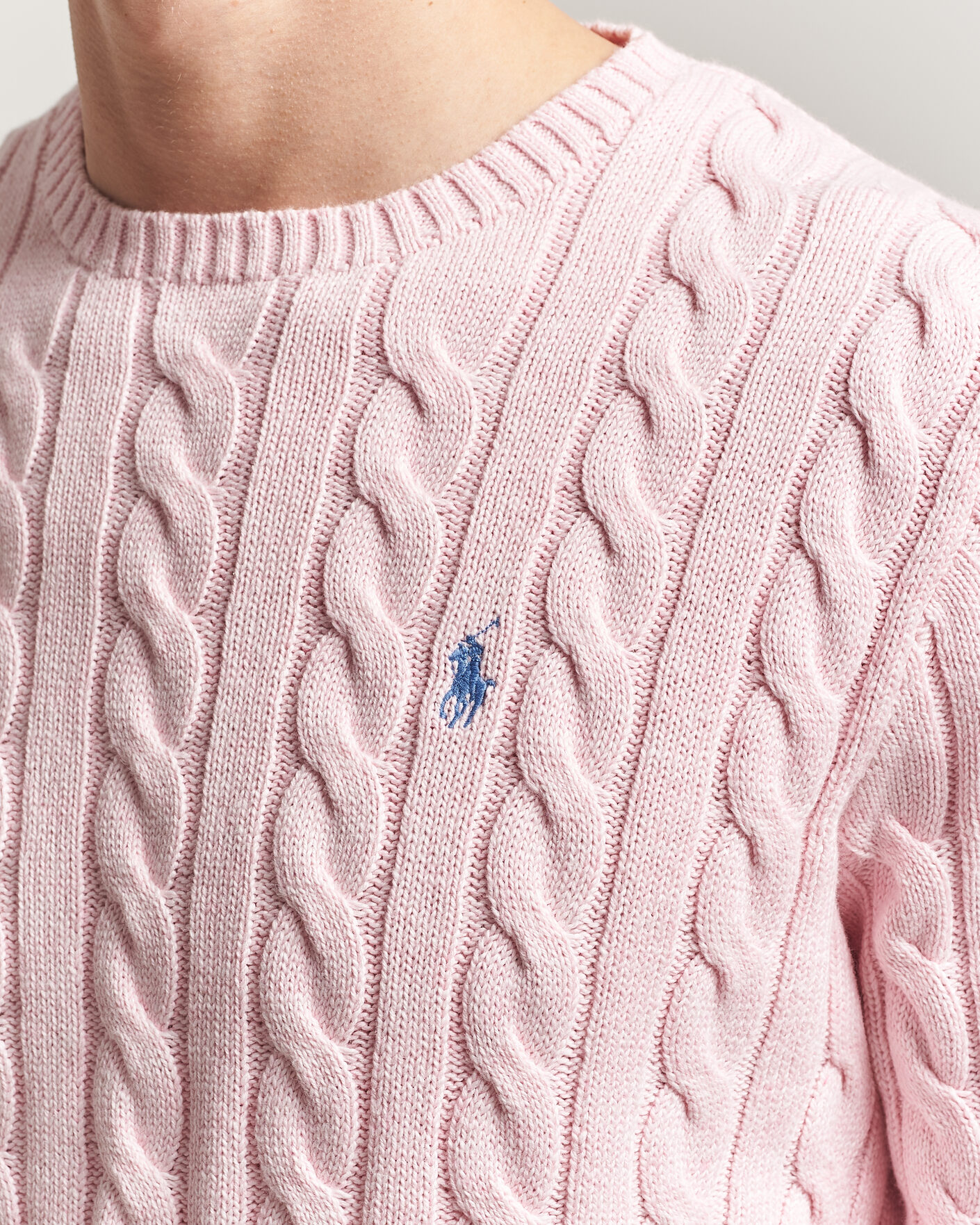Hombres | Jerséis y prendas de punto | Polo Ralph Lauren | Cotton Cable Pullover Ballet Pink Heather