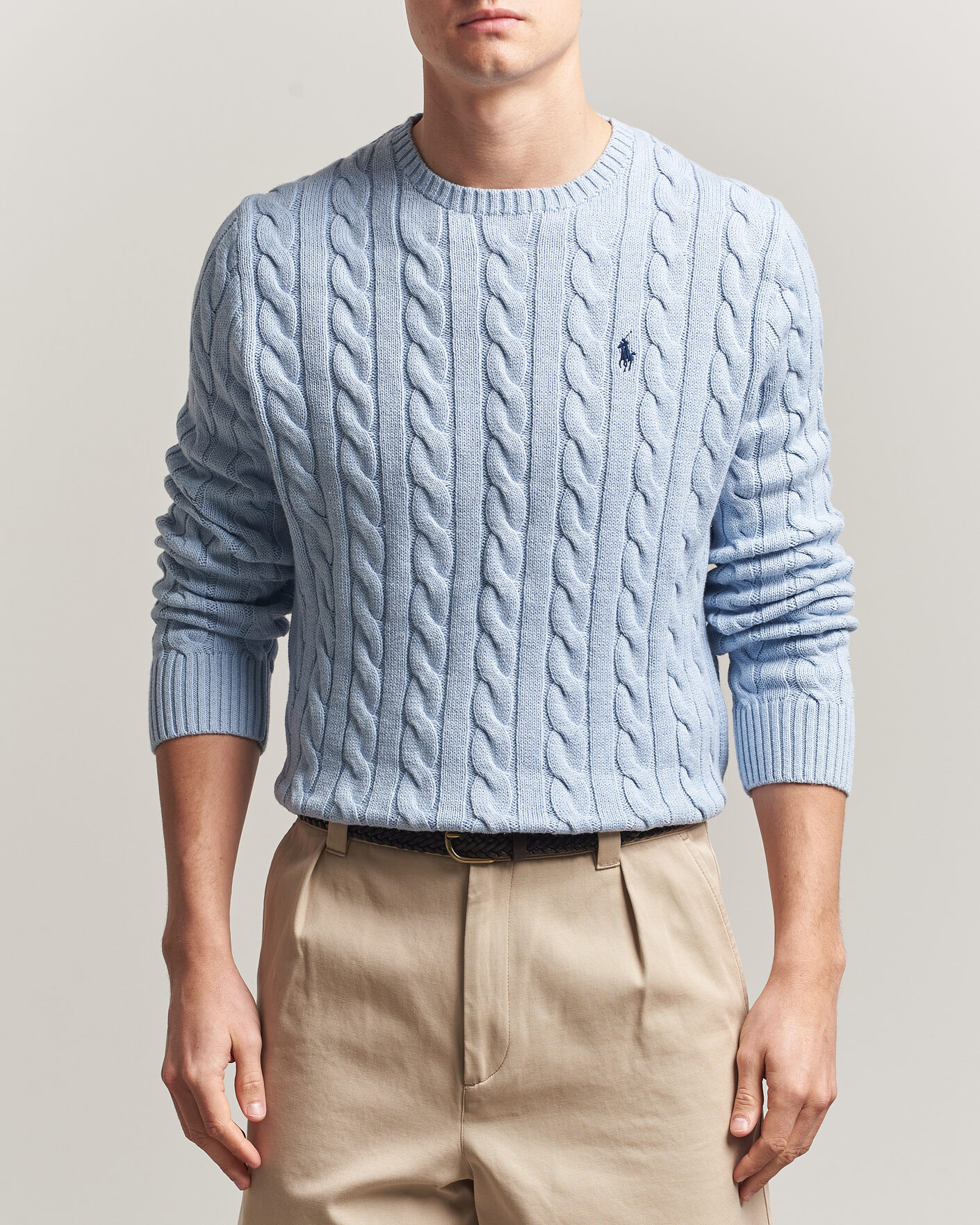 Hombres | Jerséis y prendas de punto | Polo Ralph Lauren | Cotton Cable Pullover Blue Hyacinth Heather