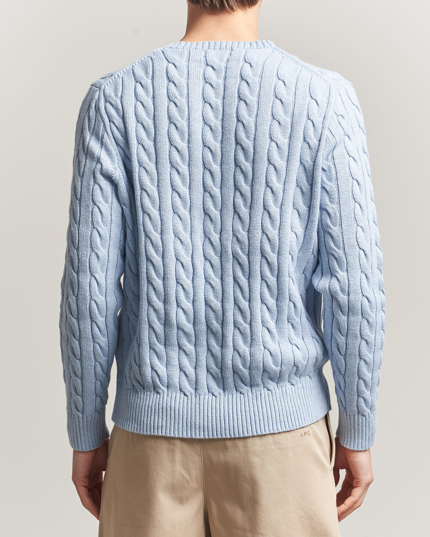 Hombres | Jerséis y prendas de punto | Polo Ralph Lauren | Cotton Cable Pullover Blue Hyacinth Heather