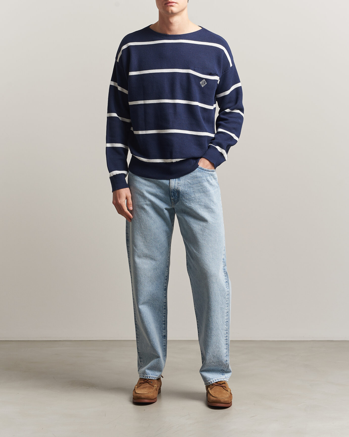 Hombres | Jerséis y prendas de punto | Polo Ralph Lauren | Striped Boat Neck Sweater Navy Combo
