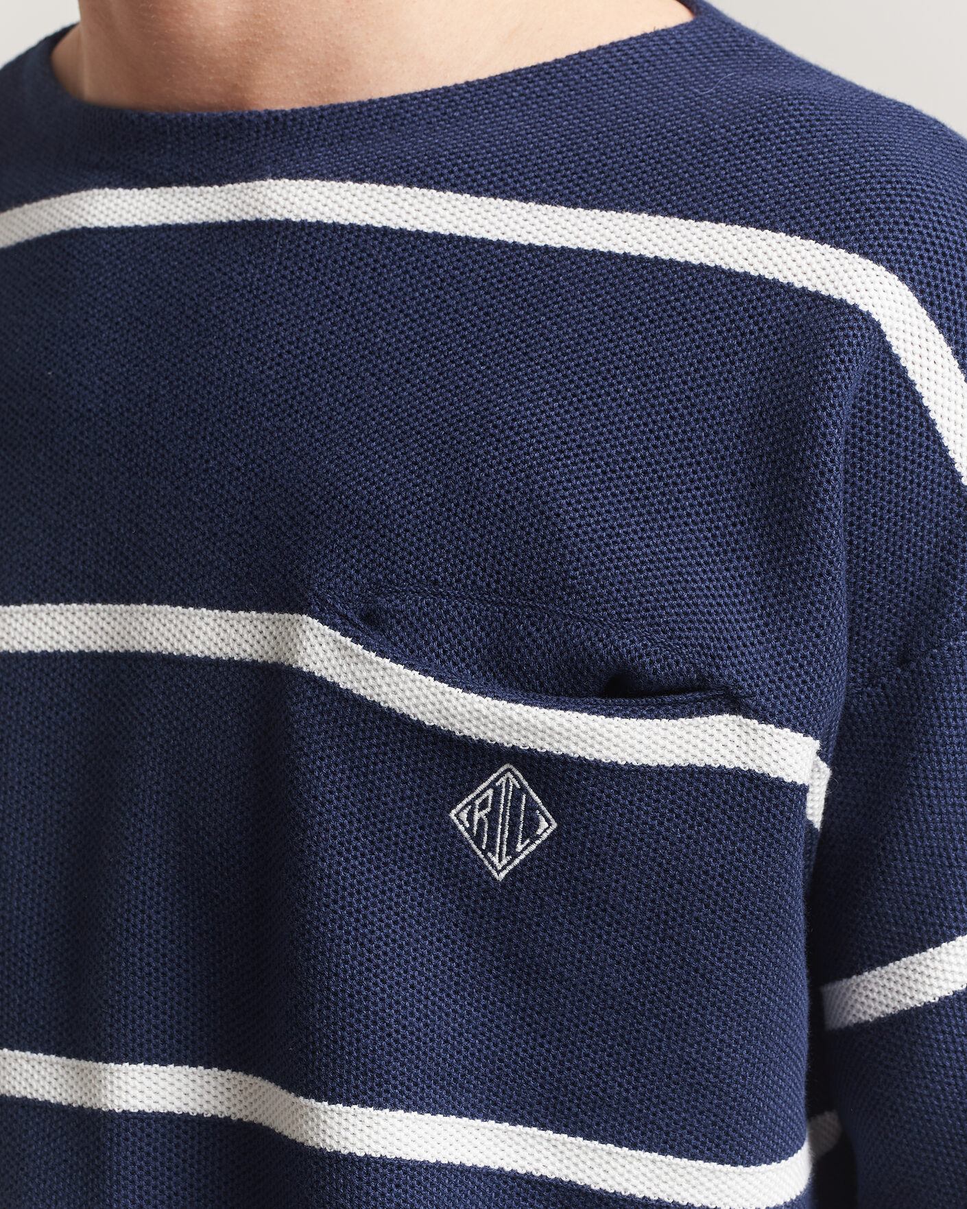 Hombres | Jerséis y prendas de punto | Polo Ralph Lauren | Striped Boat Neck Sweater Navy Combo