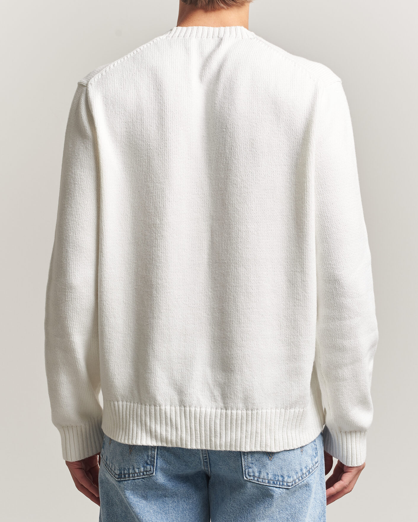 Hombres | Jerséis y prendas de punto | Polo Ralph Lauren | Newport Bear Cotton/Linen Sweater Deckwash White