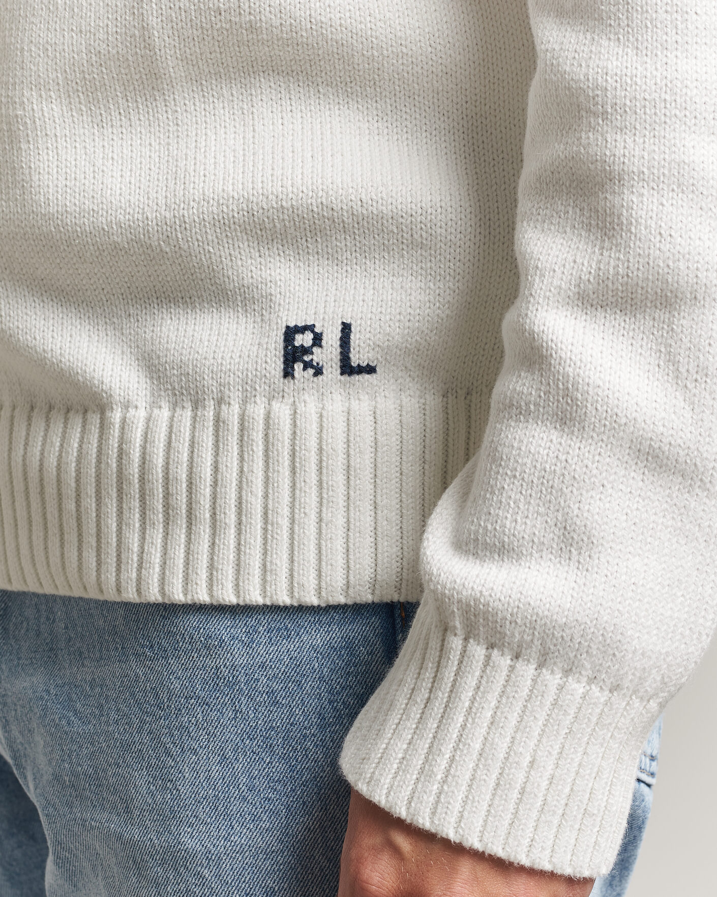 Hombres | Jerséis y prendas de punto | Polo Ralph Lauren | Newport Bear Cotton/Linen Sweater Deckwash White