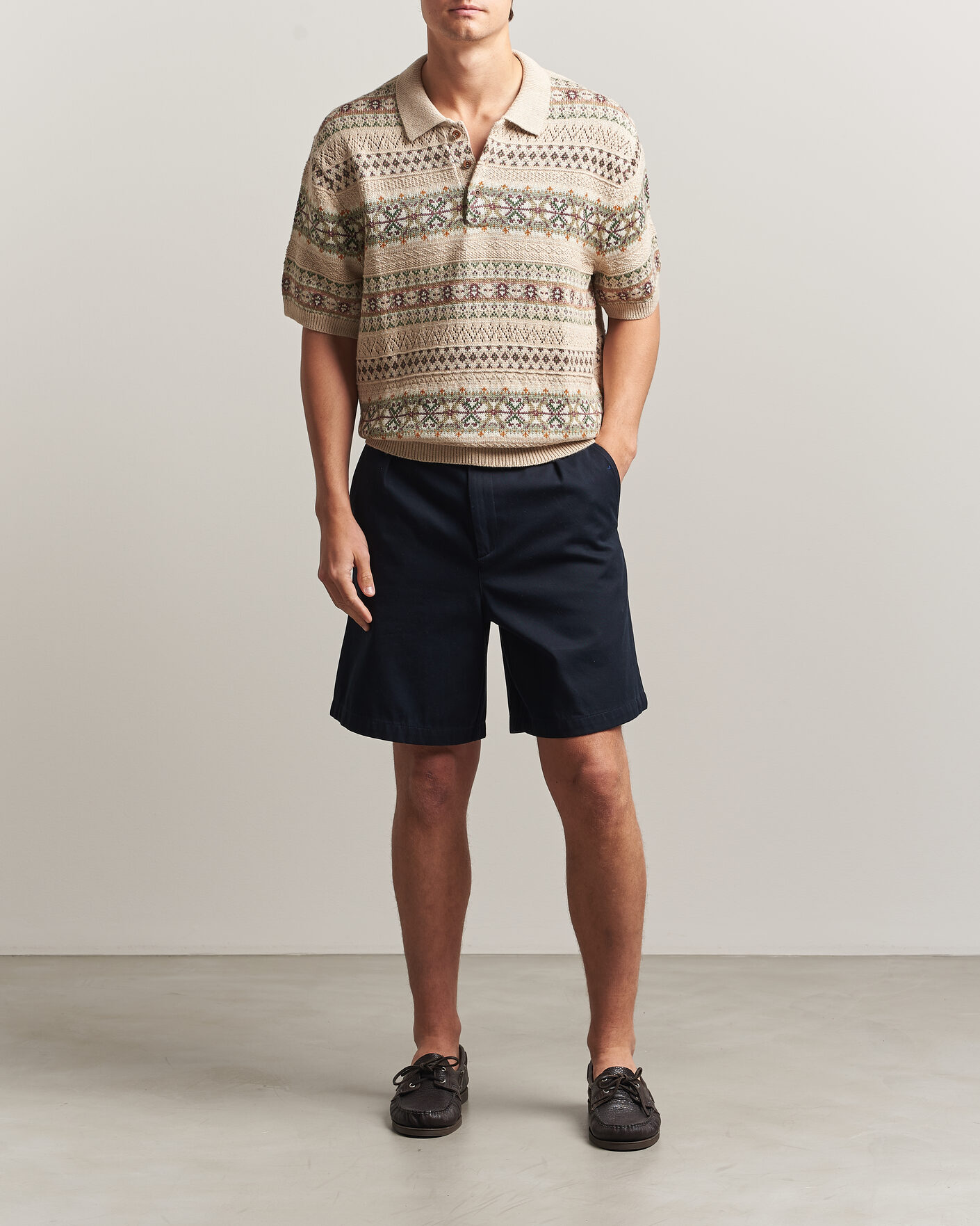 Hombres | Jerséis y prendas de punto | Polo Ralph Lauren | Cotton/Linen Fairisle Polo Tan Combo