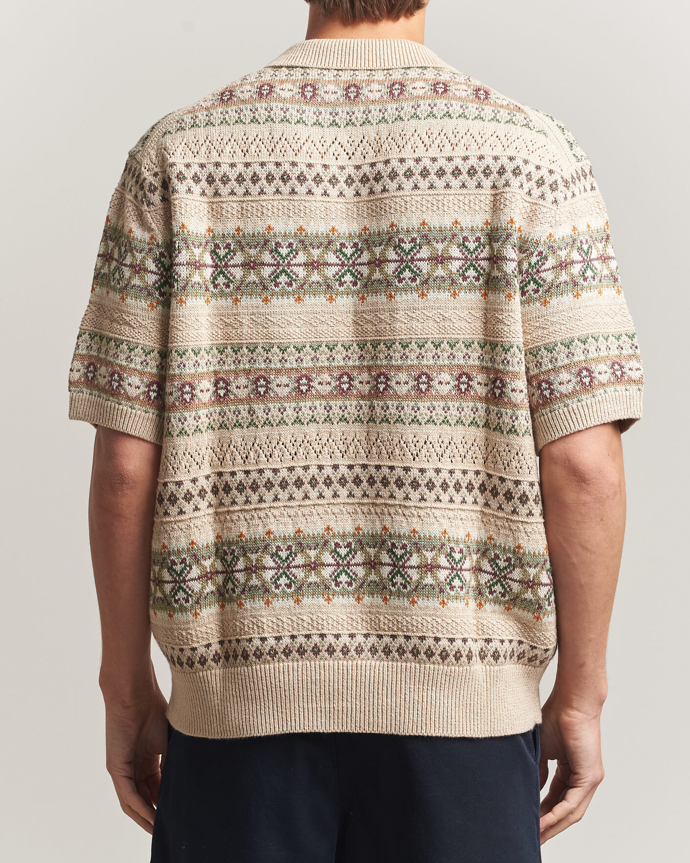 Hombres | Jerséis y prendas de punto | Polo Ralph Lauren | Cotton/Linen Fairisle Polo Tan Combo