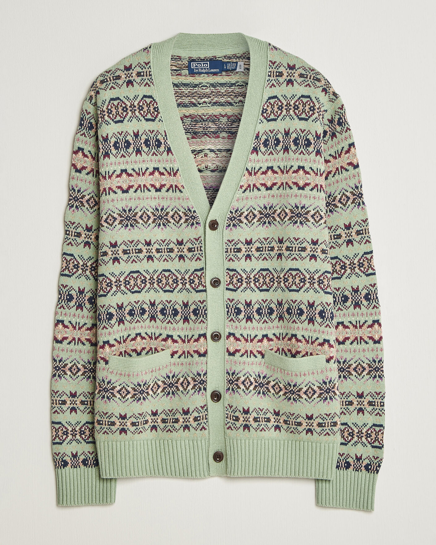 Hombres | Jerséis y prendas de punto | Polo Ralph Lauren | Cotton/Linen Fairisle Cardigan Green Combo
