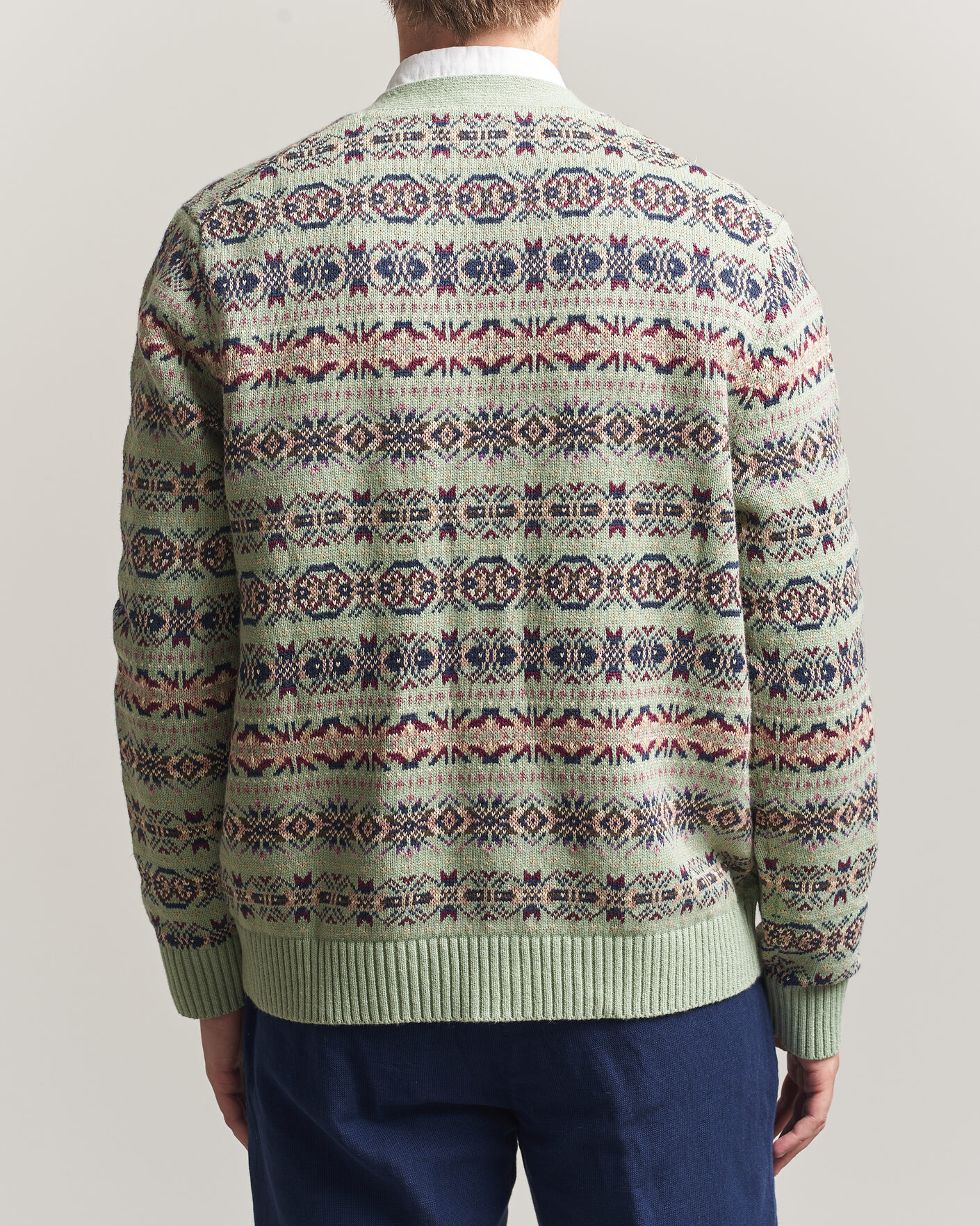 Hombres | Jerséis y prendas de punto | Polo Ralph Lauren | Cotton/Linen Fairisle Cardigan Green Combo