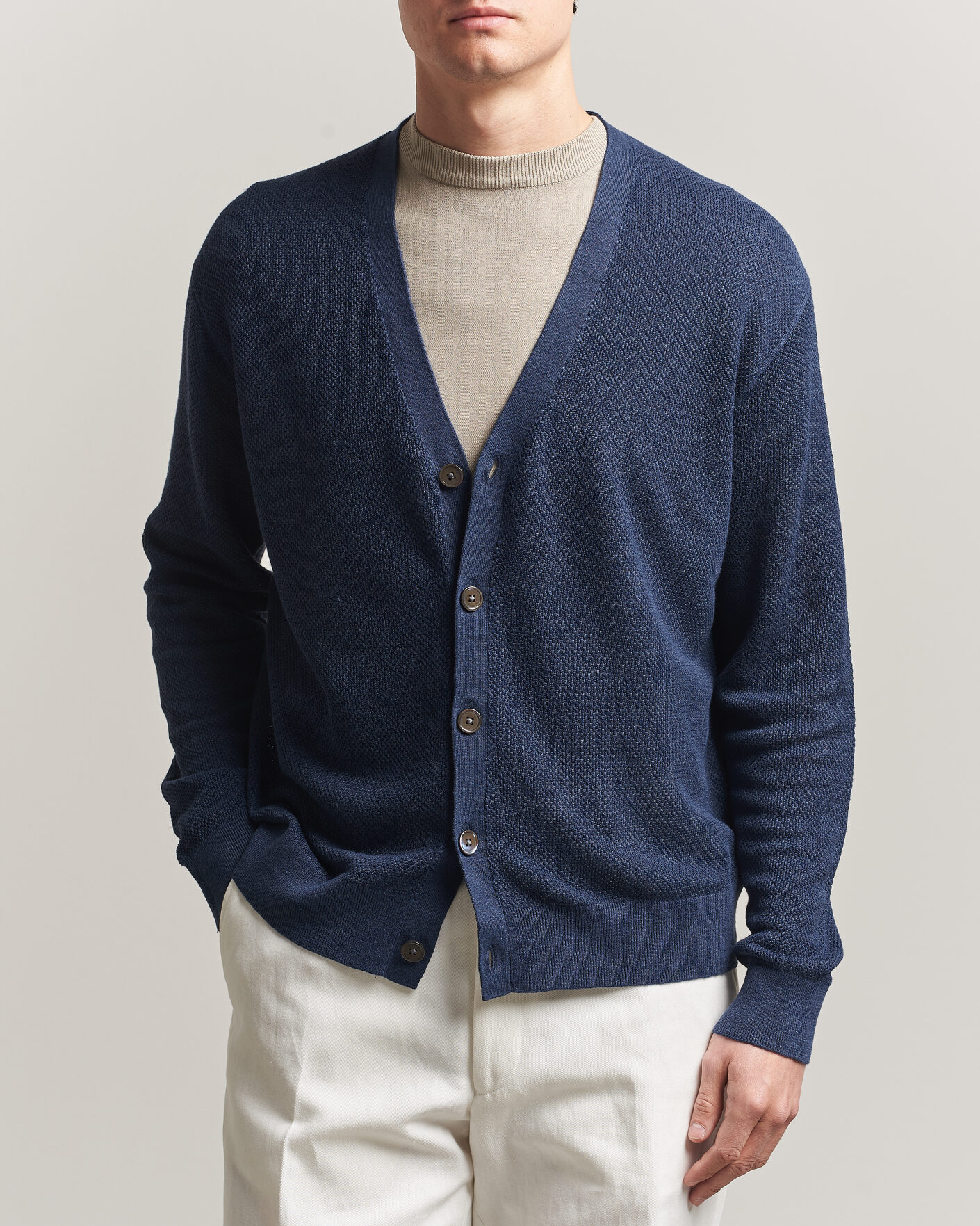 Hombres | Jerséis y prendas de punto | Polo Ralph Lauren | Linen Cardigan Newport Navy