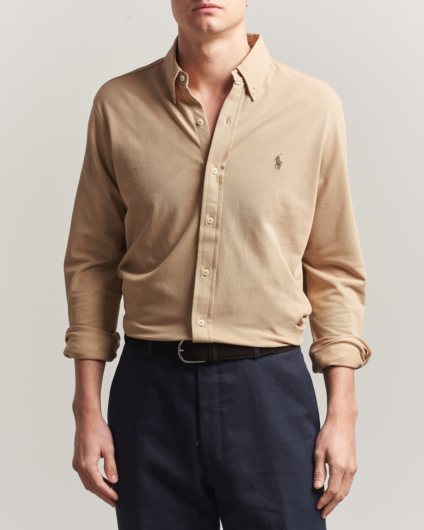 Hombres | Camisas | Polo Ralph Lauren | Featherweight Mesh Shirt Vintage Khaki