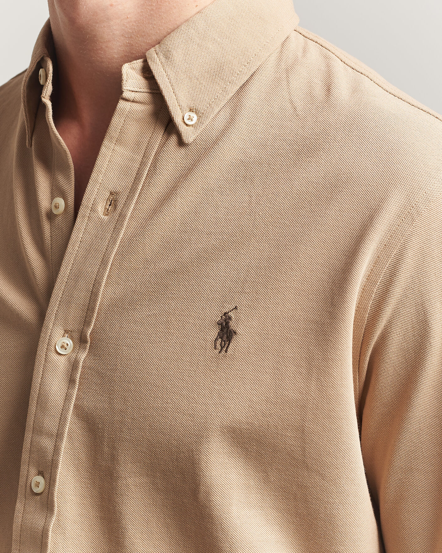 Hombres | Camisas | Polo Ralph Lauren | Featherweight Mesh Shirt Vintage Khaki