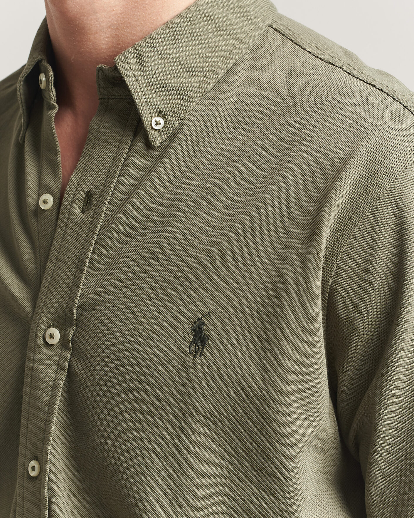 Hombres | Camisas | Polo Ralph Lauren | Featherweight Mesh Shirt Cruise Olive