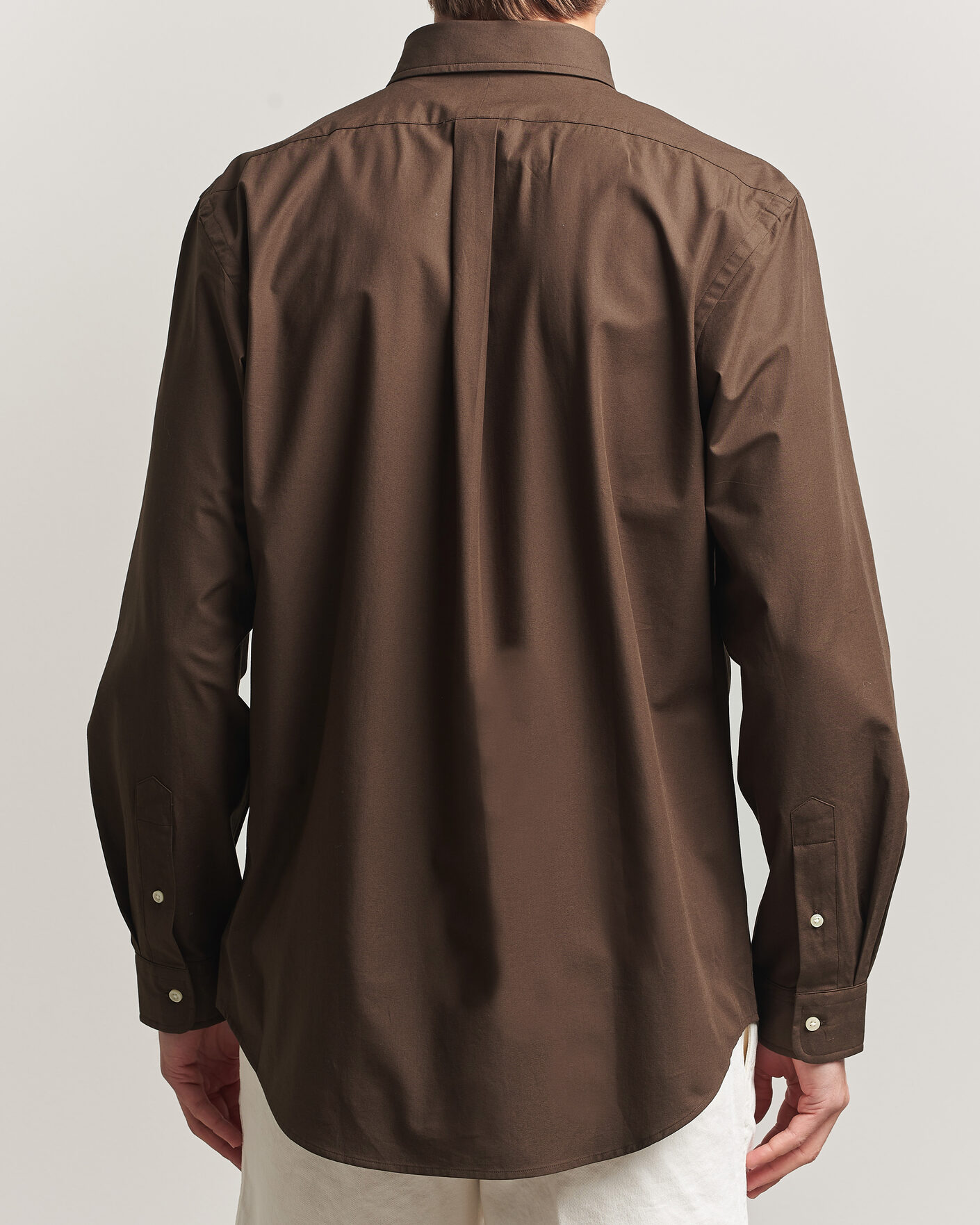 Hombres | Camisas | Polo Ralph Lauren | Custom Fit Poplin Shirt Nutmeg Brown