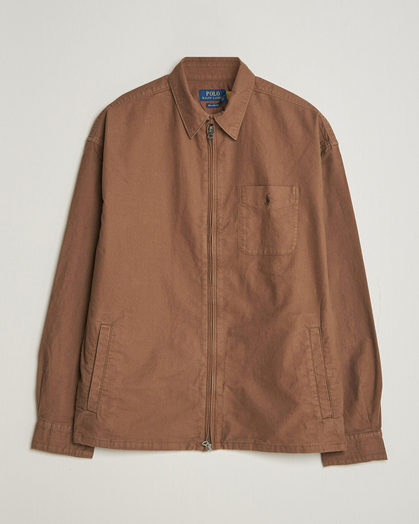 Hombres | Camisas | Polo Ralph Lauren | Osaca Oxford Zip Overshirt Chestnut