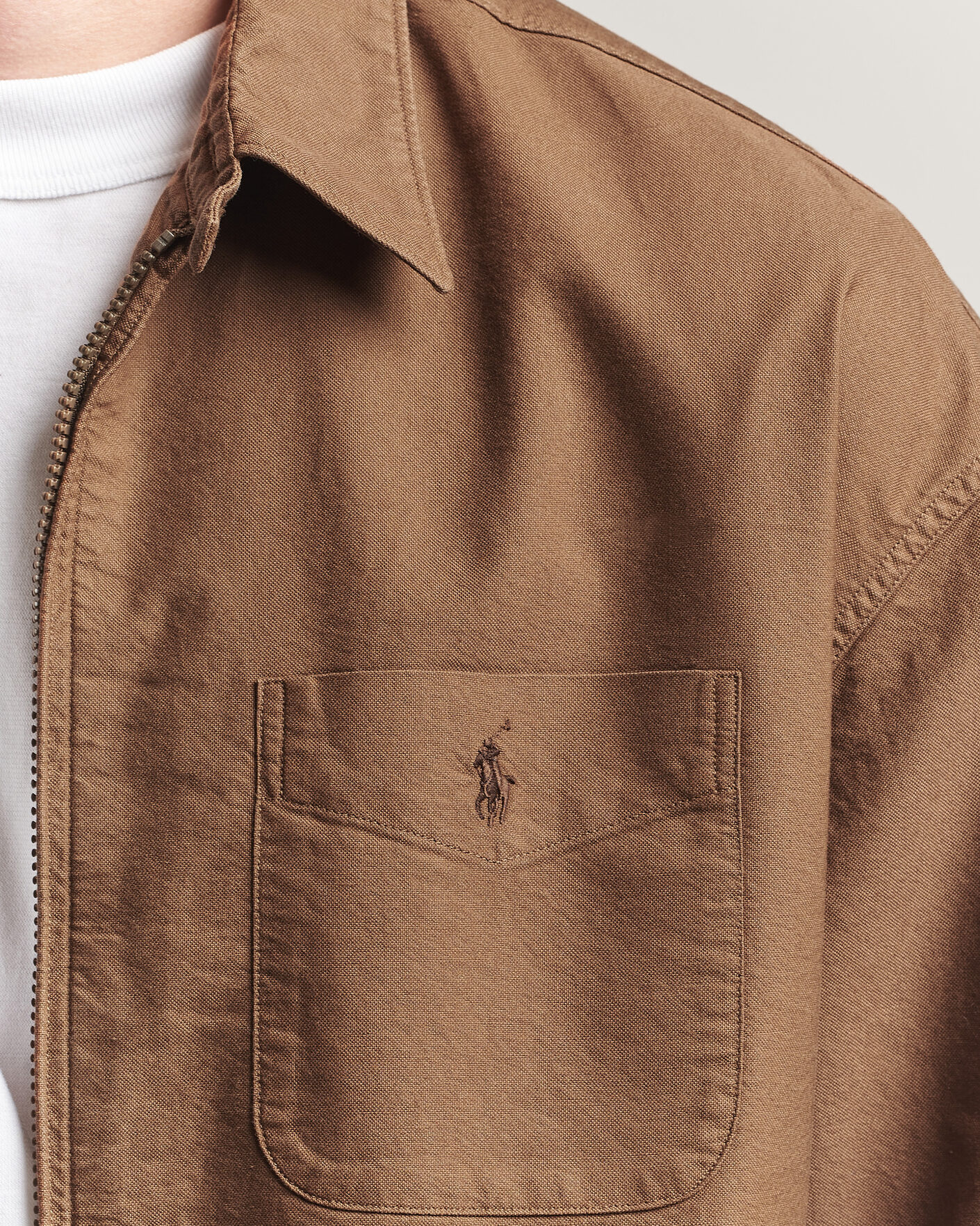 Hombres | Camisas | Polo Ralph Lauren | Osaca Oxford Zip Overshirt Chestnut