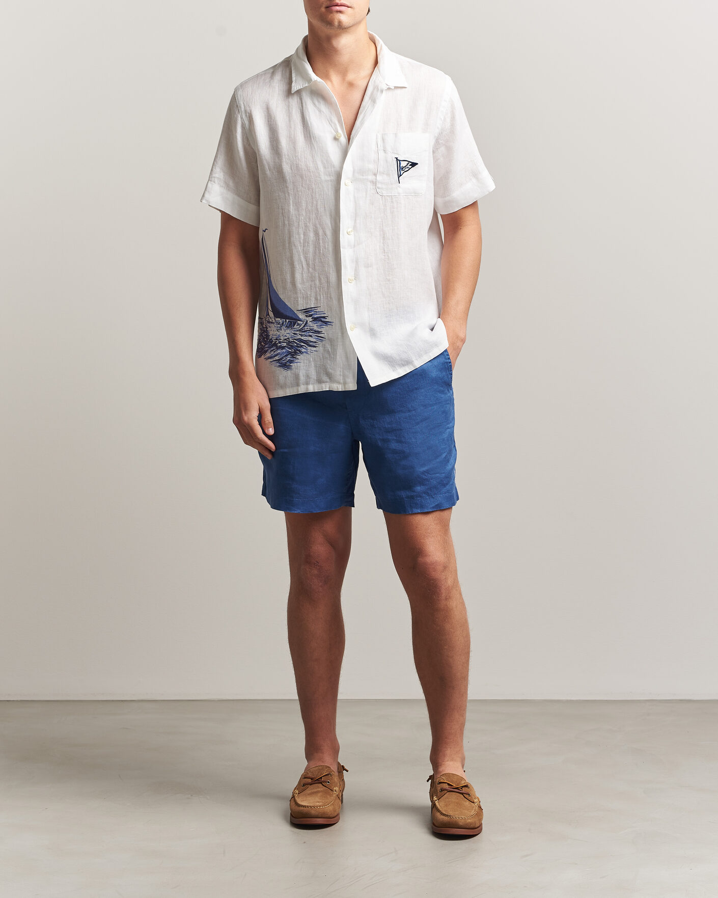 Hombres | Camisas | Polo Ralph Lauren | Linen Camp Shirt Vintage Nautical Sail