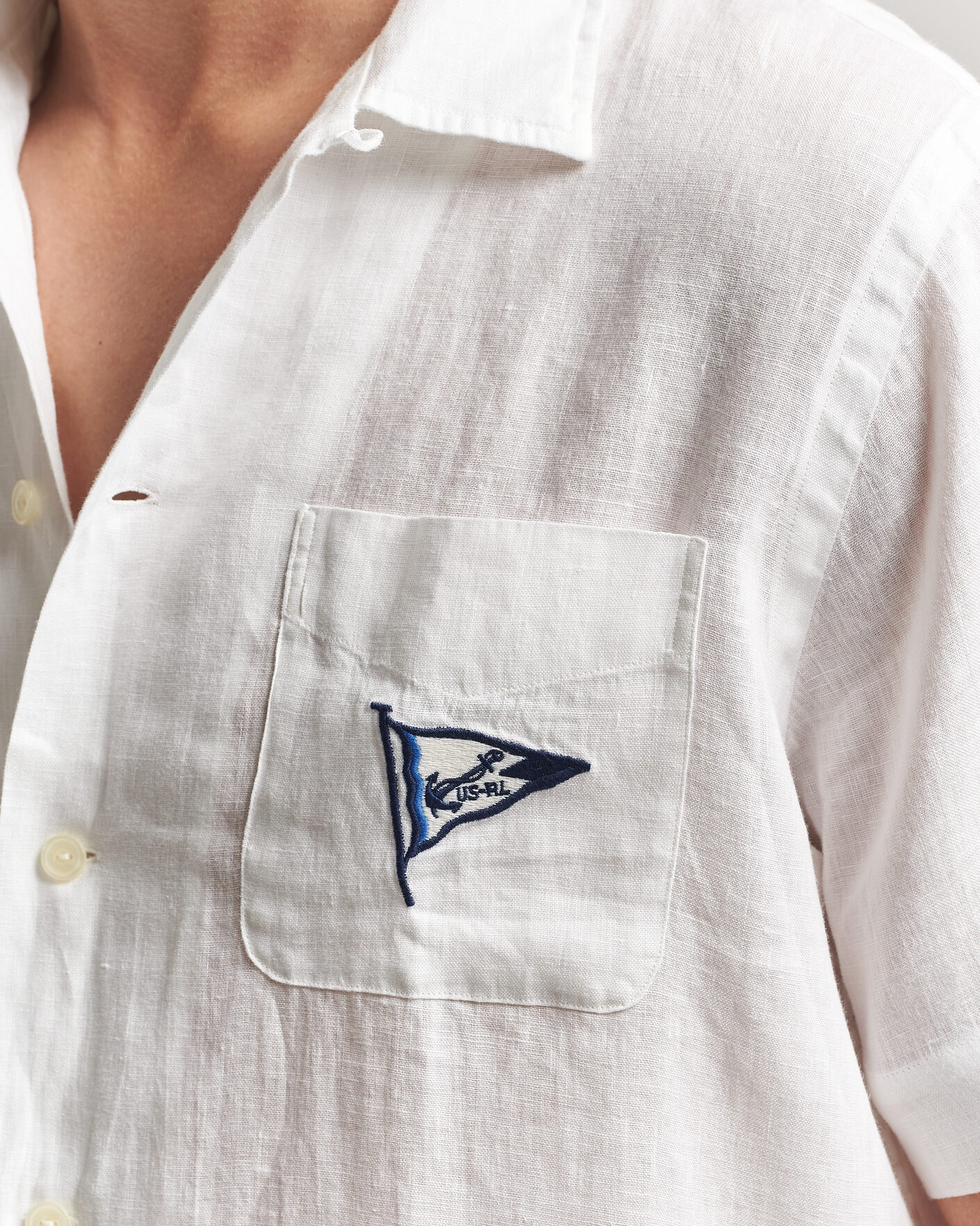 Hombres | Camisas | Polo Ralph Lauren | Linen Camp Shirt Vintage Nautical Sail