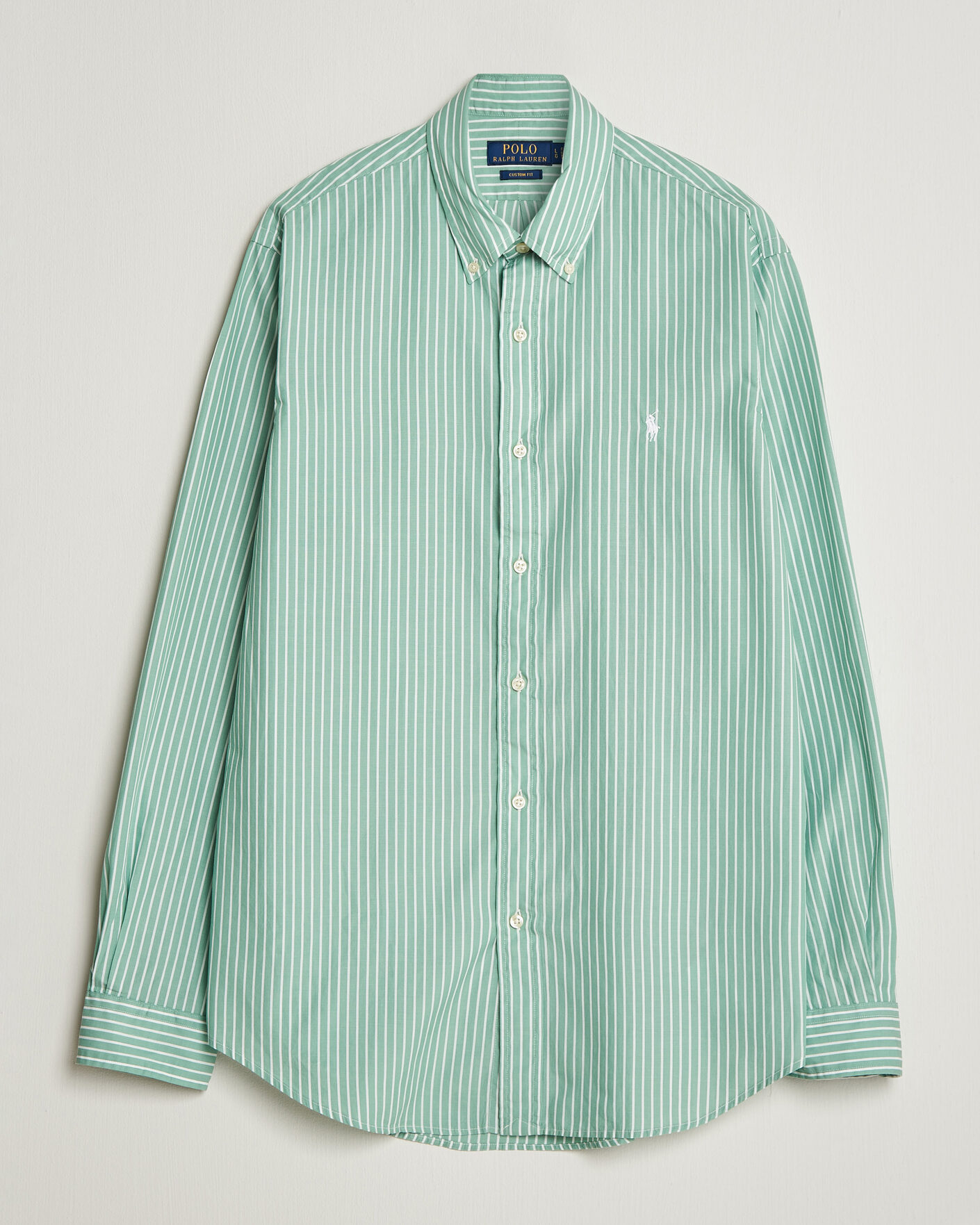 Hombres | Camisas | Polo Ralph Lauren | Custom Fit Stripe Poplin Shirt Faded Mint