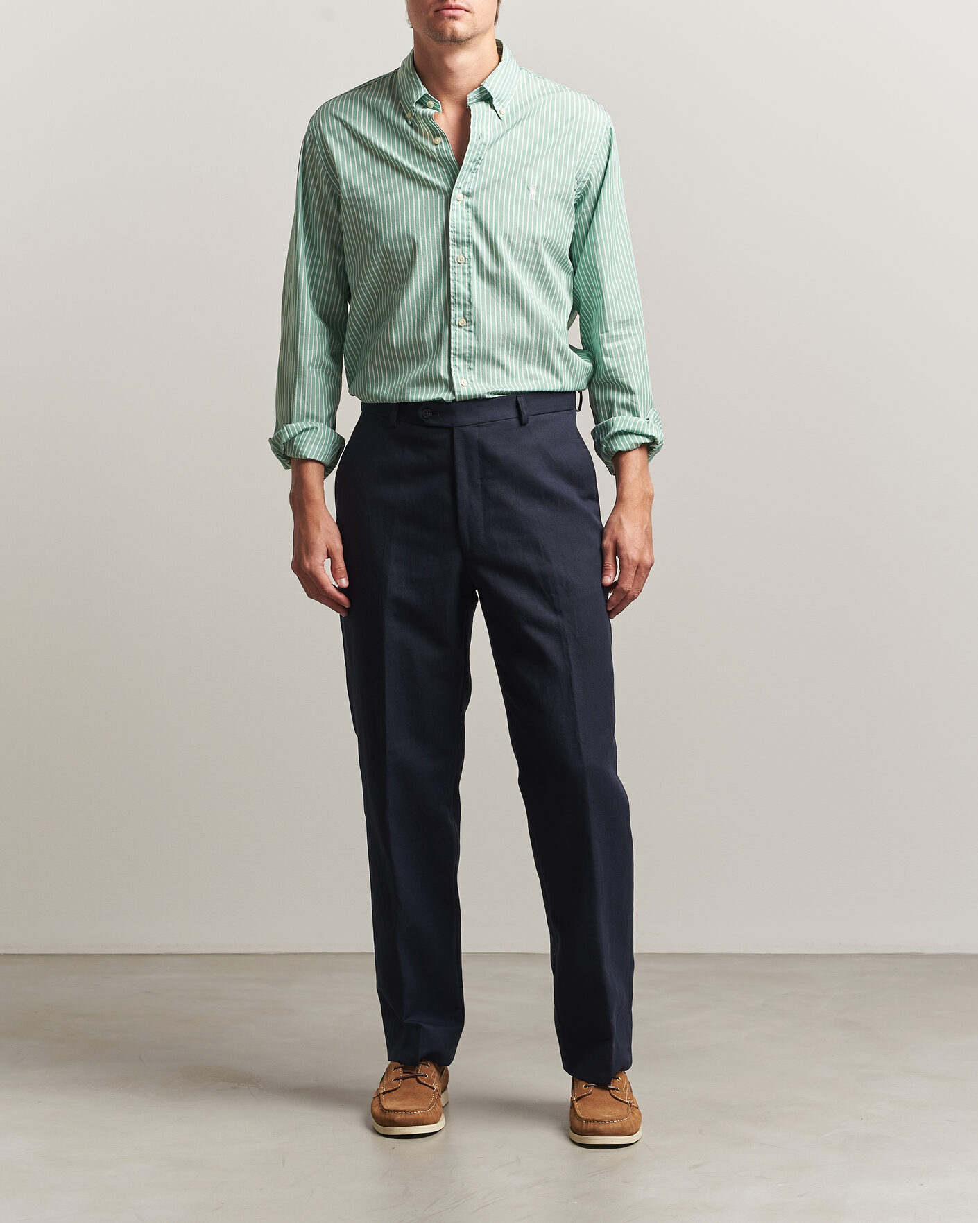 Hombres | Camisas | Polo Ralph Lauren | Custom Fit Stripe Poplin Shirt Faded Mint
