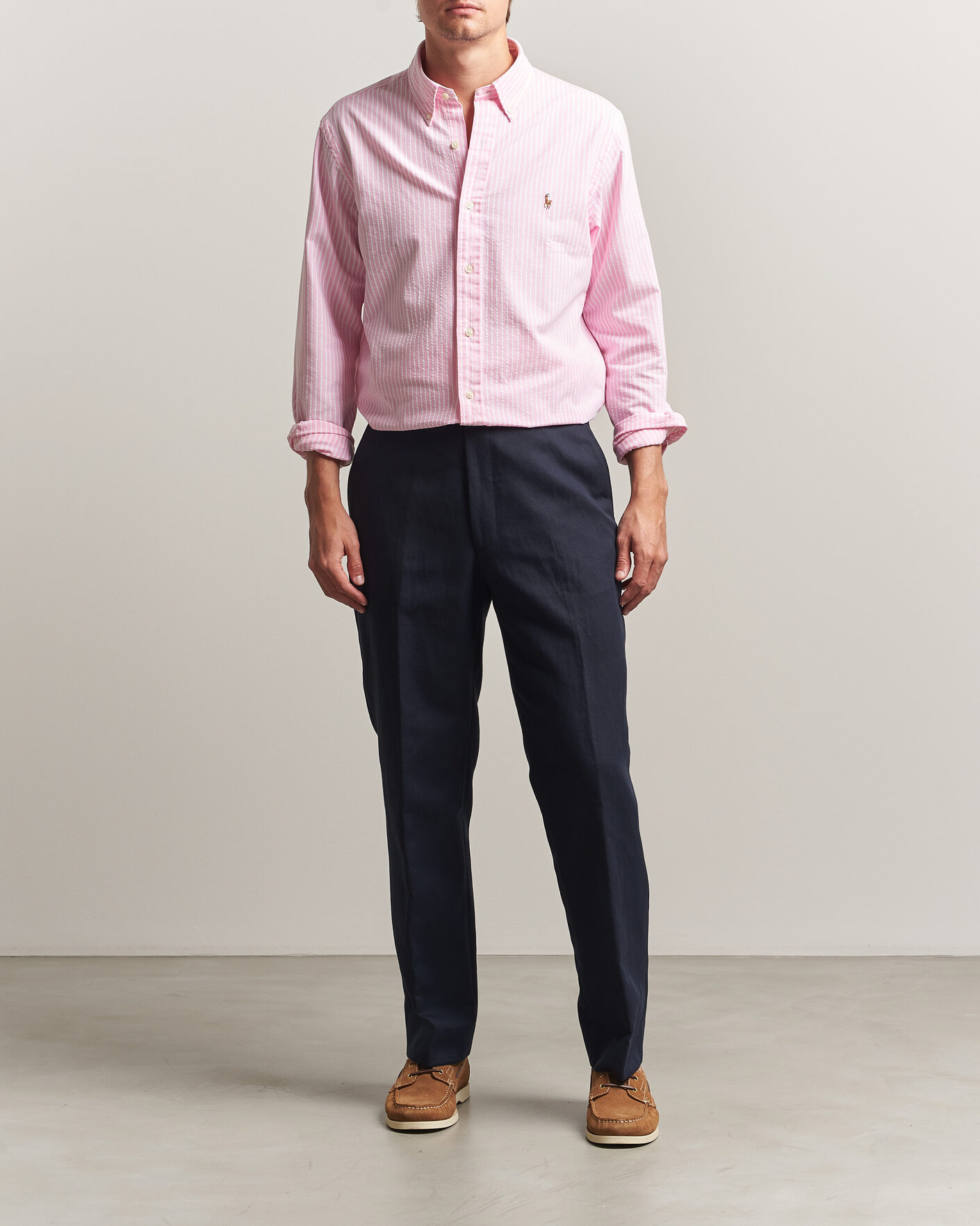 Hombres | Camisas | Polo Ralph Lauren | Custom Fit Seersucker/Oxford Stripe Shirt New Rose