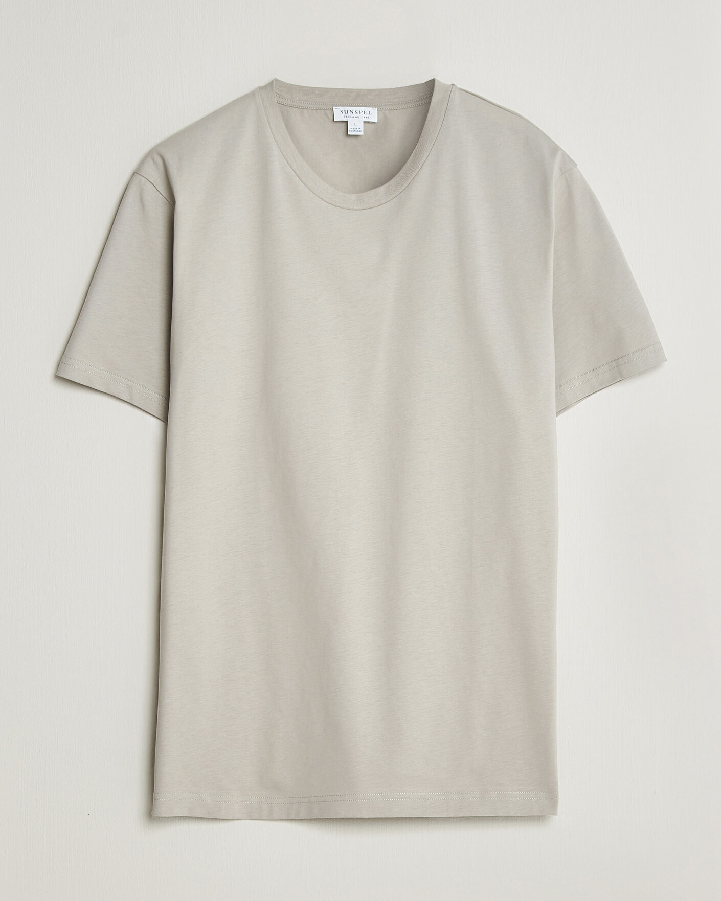 Hombres | Camisetas | Sunspel | Riviera Midweight T-Shirt Ash