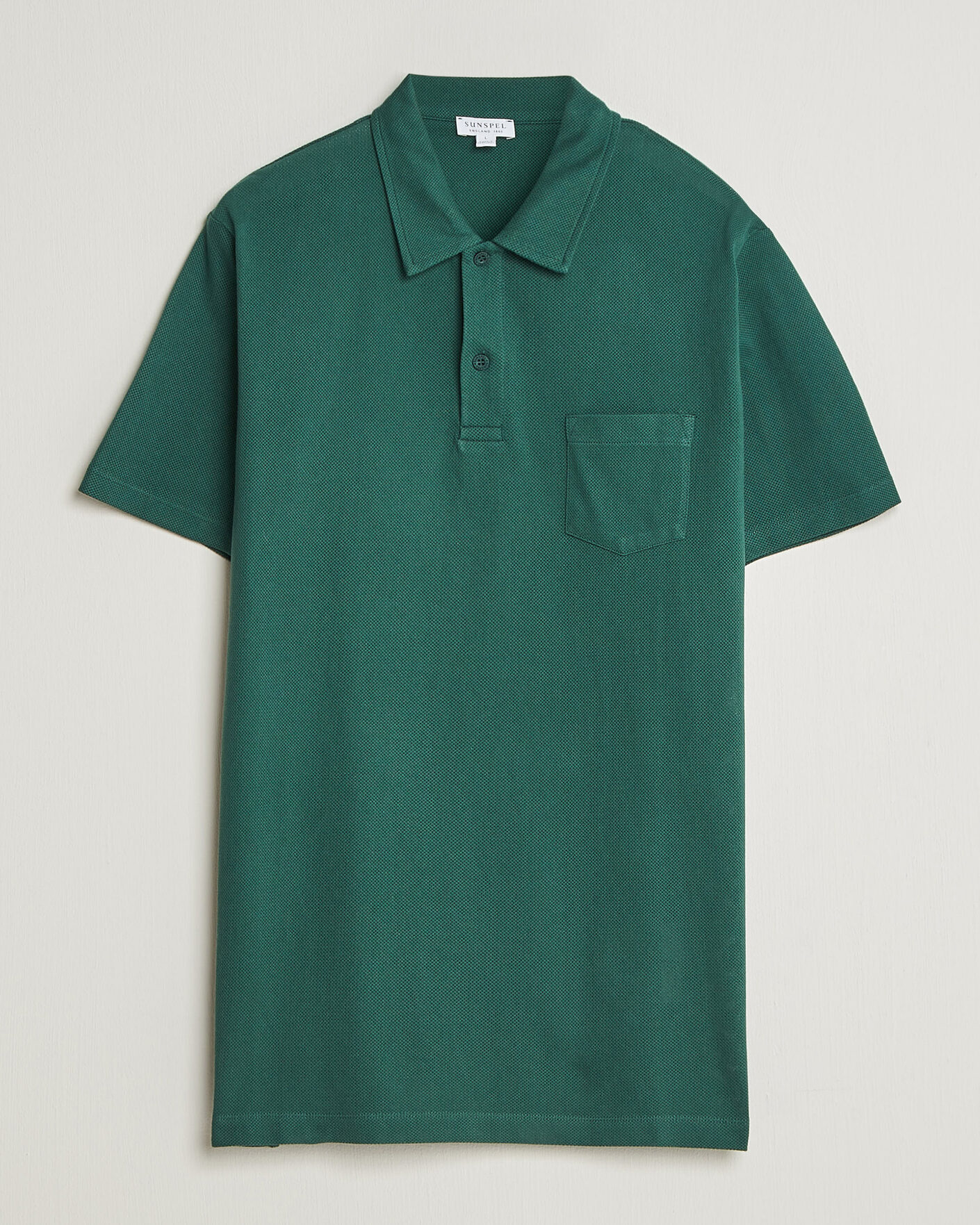 Hombres | Polos | Sunspel | Riviera Polo Shirt Forest Green