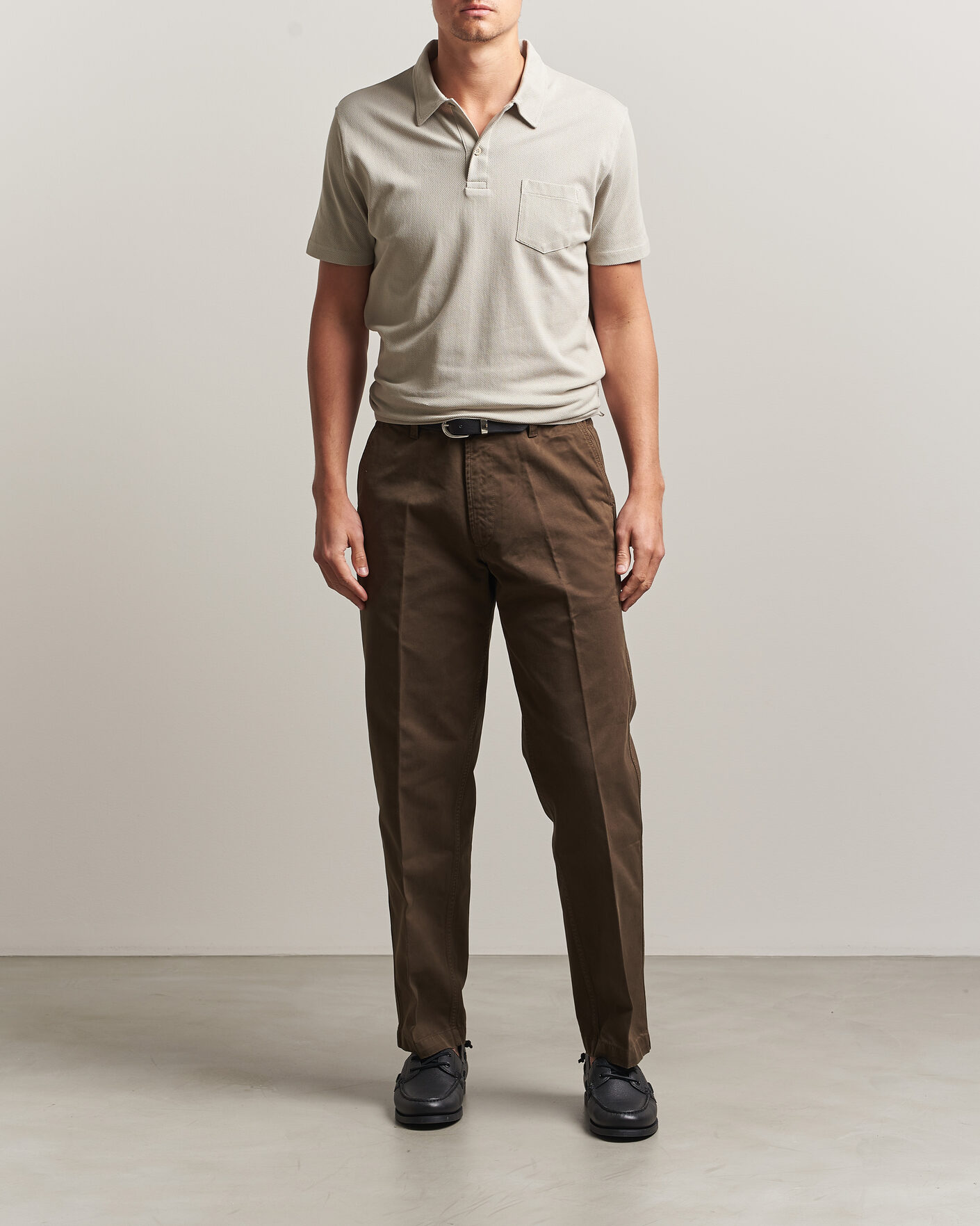 Hombres | Polos | Sunspel | Riviera Polo Shirt Ash