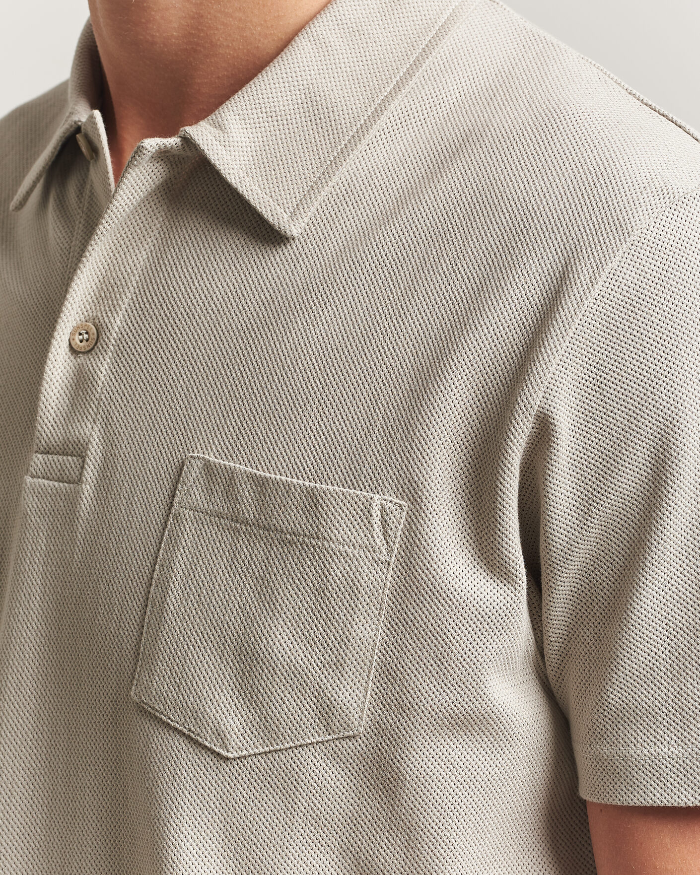 Hombres | Polos | Sunspel | Riviera Polo Shirt Ash
