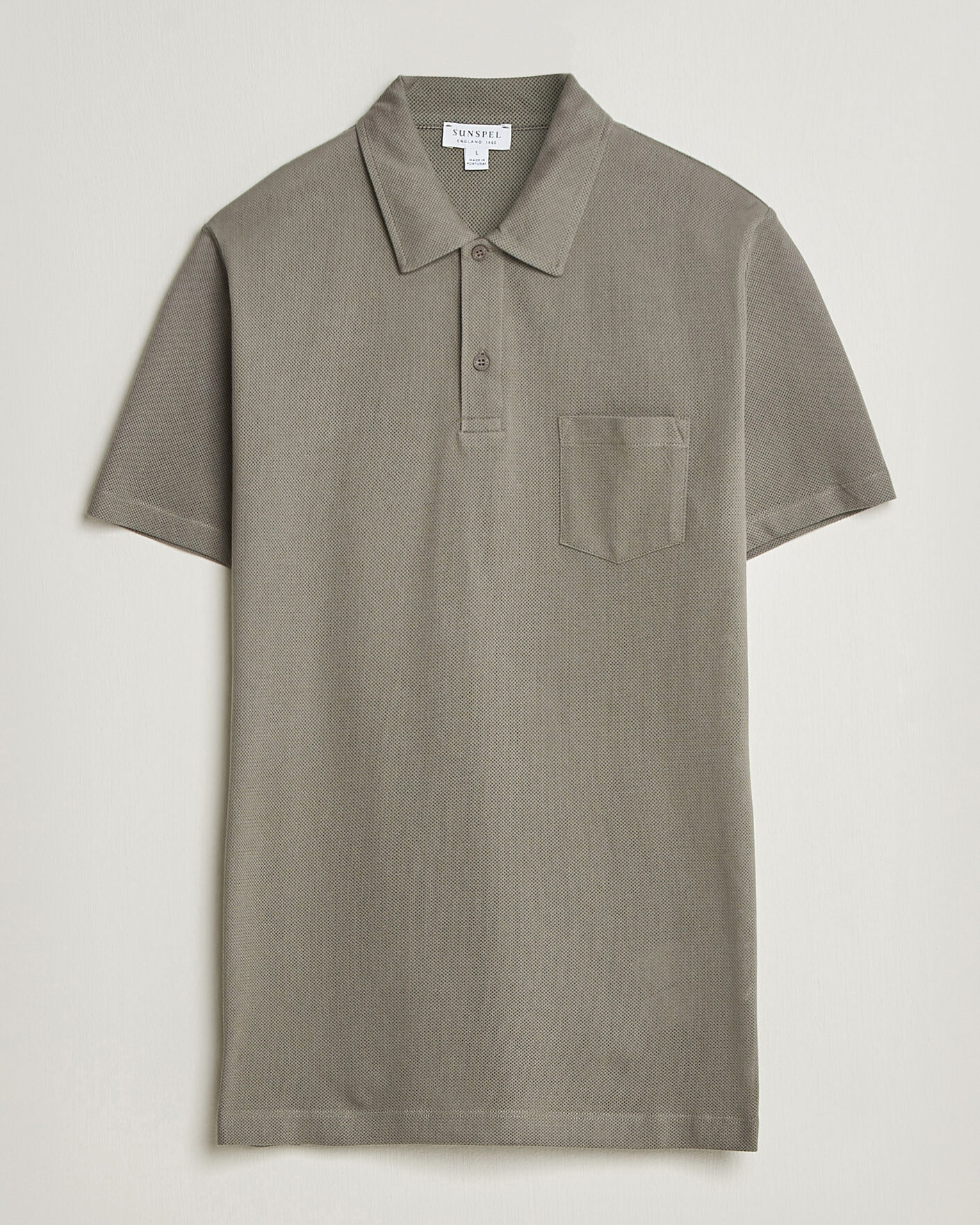 Hombres | Polos | Sunspel | Riviera Polo Shirt Fossil Grey